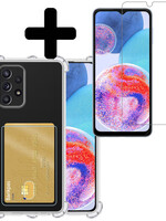 LUQ LUQ Samsung Galaxy A23 Hoesje Pashouder Met Screenprotector