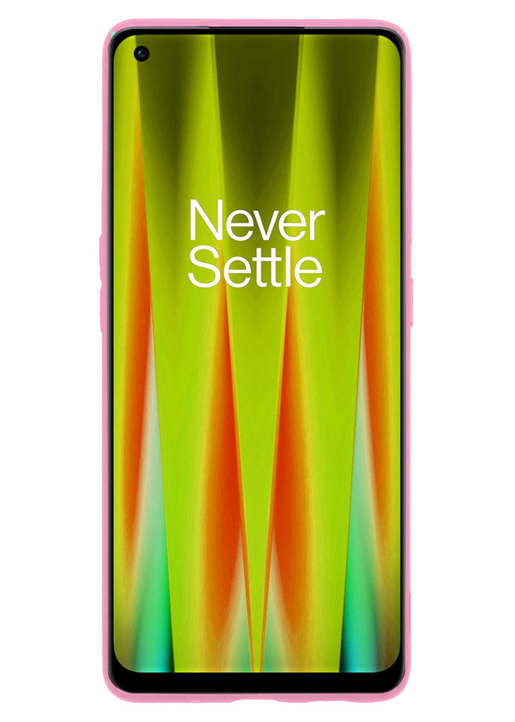 LUQ Hoesje Geschikt voor OnePlus Nord CE 2 Hoesje Siliconen Case - Hoes Geschikt voor OnePlus Nord CE 2 Hoes Siliconen - Lichtroze - 2 Stuks