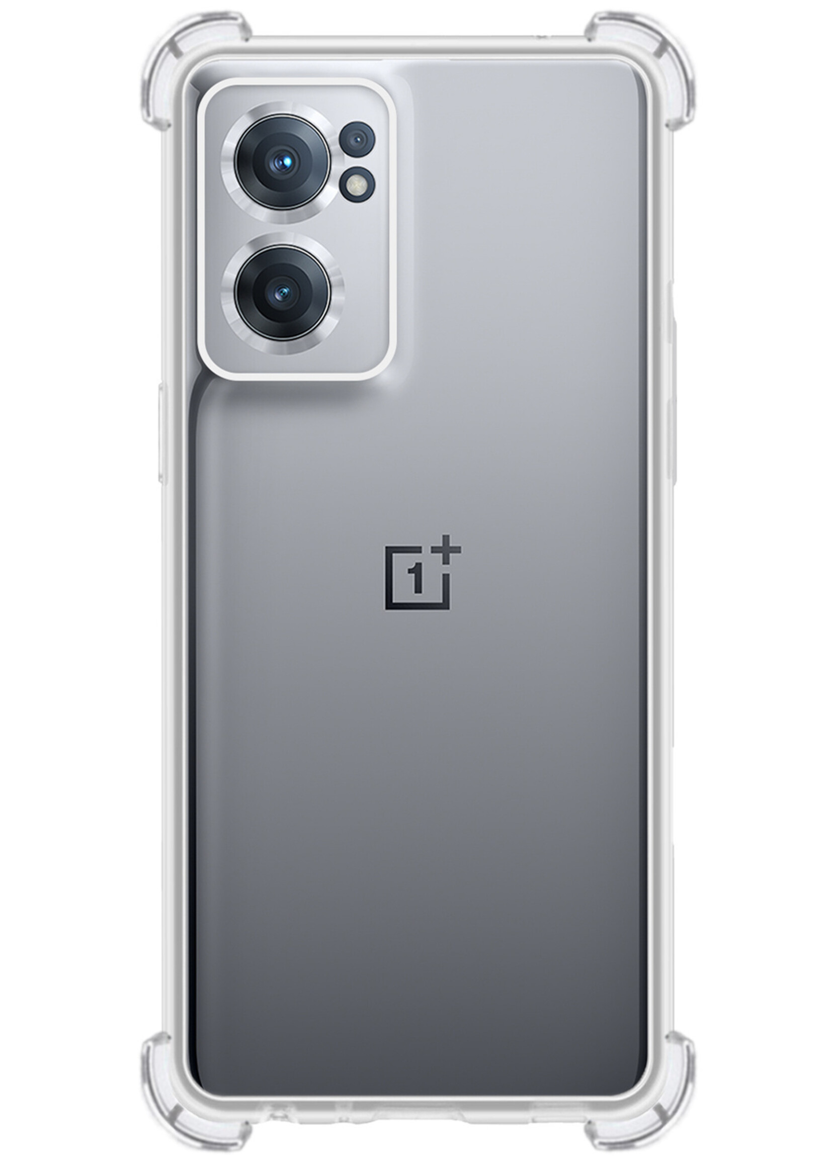 LUQ Hoesje Geschikt voor OnePlus Nord CE 2 Hoesje Shockproof Case Siliconen Met Screenprotector - Hoes Geschikt voor OnePlus Nord CE 2 Hoes Cover Siliconen - Transparant