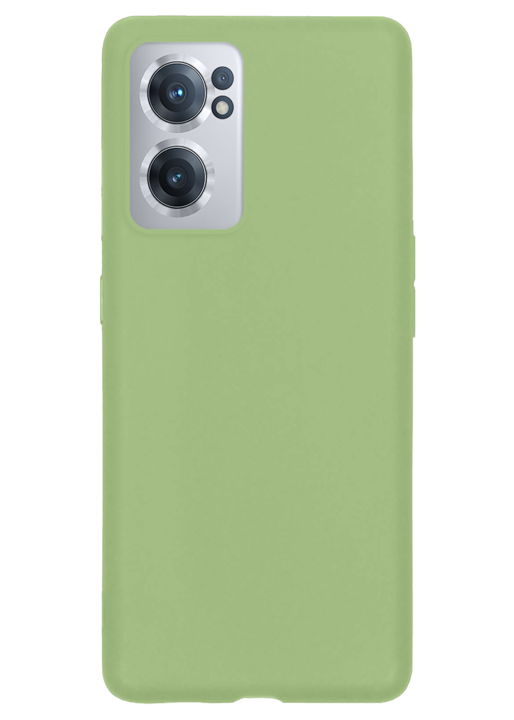 LUQ Hoesje Geschikt voor OnePlus Nord CE 2 Hoesje Siliconen Case Met Screenprotector - Hoes Geschikt voor OnePlus Nord CE 2 Hoes Siliconen - Groen