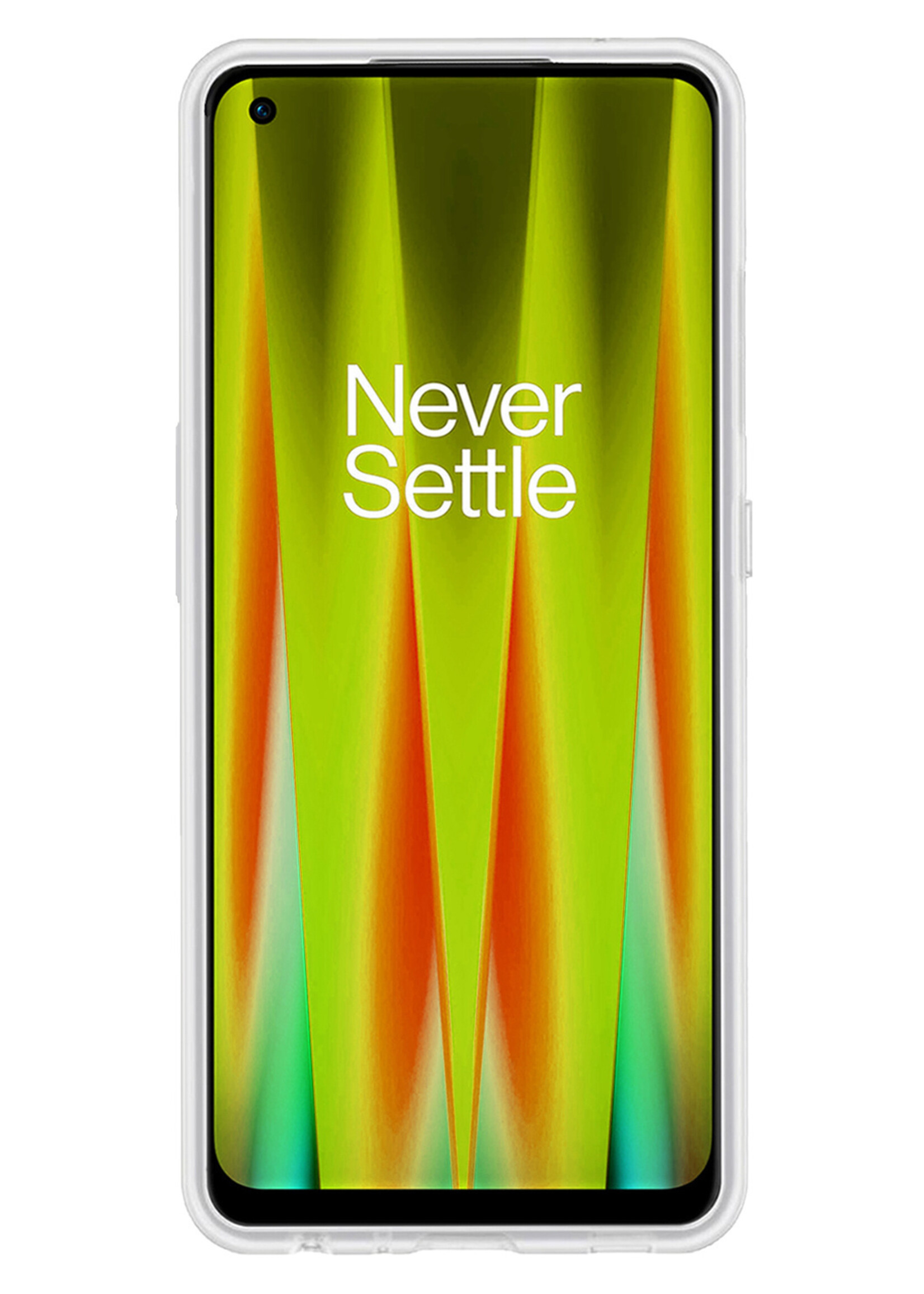 LUQ Hoesje Geschikt voor OnePlus Nord CE 2 Hoesje Siliconen Case Met Screenprotector - Hoes Geschikt voor OnePlus Nord CE 2 Hoes Siliconen - Transparant