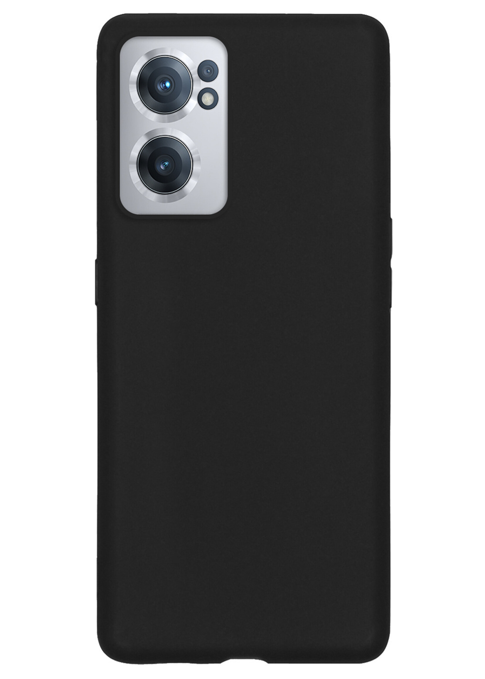 LUQ Hoesje Geschikt voor OnePlus Nord CE 2 Hoesje Siliconen Case Met Screenprotector - Hoes Geschikt voor OnePlus Nord CE 2 Hoes Siliconen - Zwart