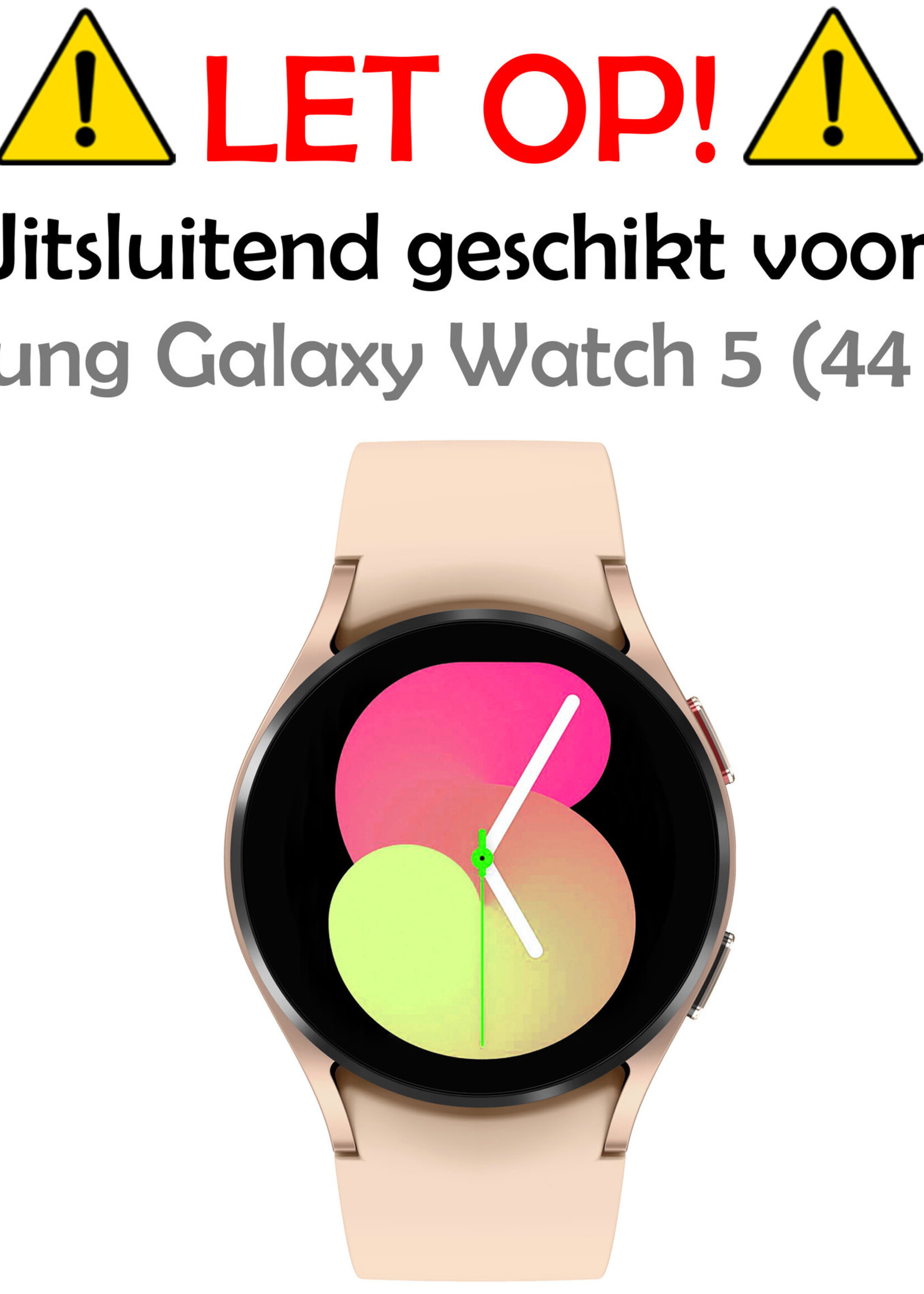 LUQ Screenprotector Geschikt voor Samsung Watch 5 44 mm Screenprotector Bescherm Glas Screen Protector - Screenprotector Geschikt voor Samsung Galaxy Watch 5 (44 mm) Gehard Glas