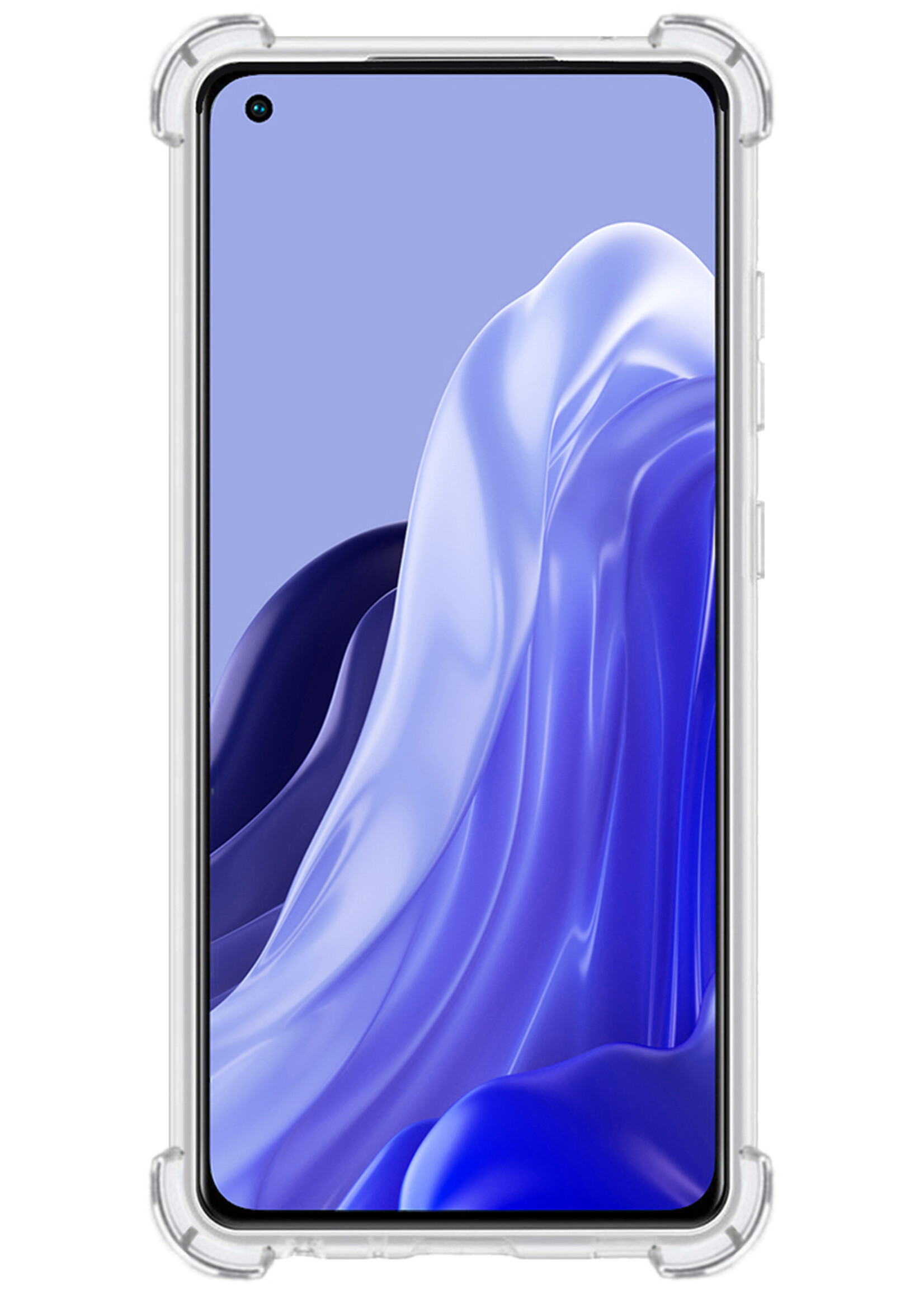 LUQ Hoesje Geschikt voor OPPO Reno 7 Hoesje Shockproof Case Siliconen - Hoes Geschikt voor OPPO Reno 7 Hoes Cover Siliconen - Transparant - 2 Stuks