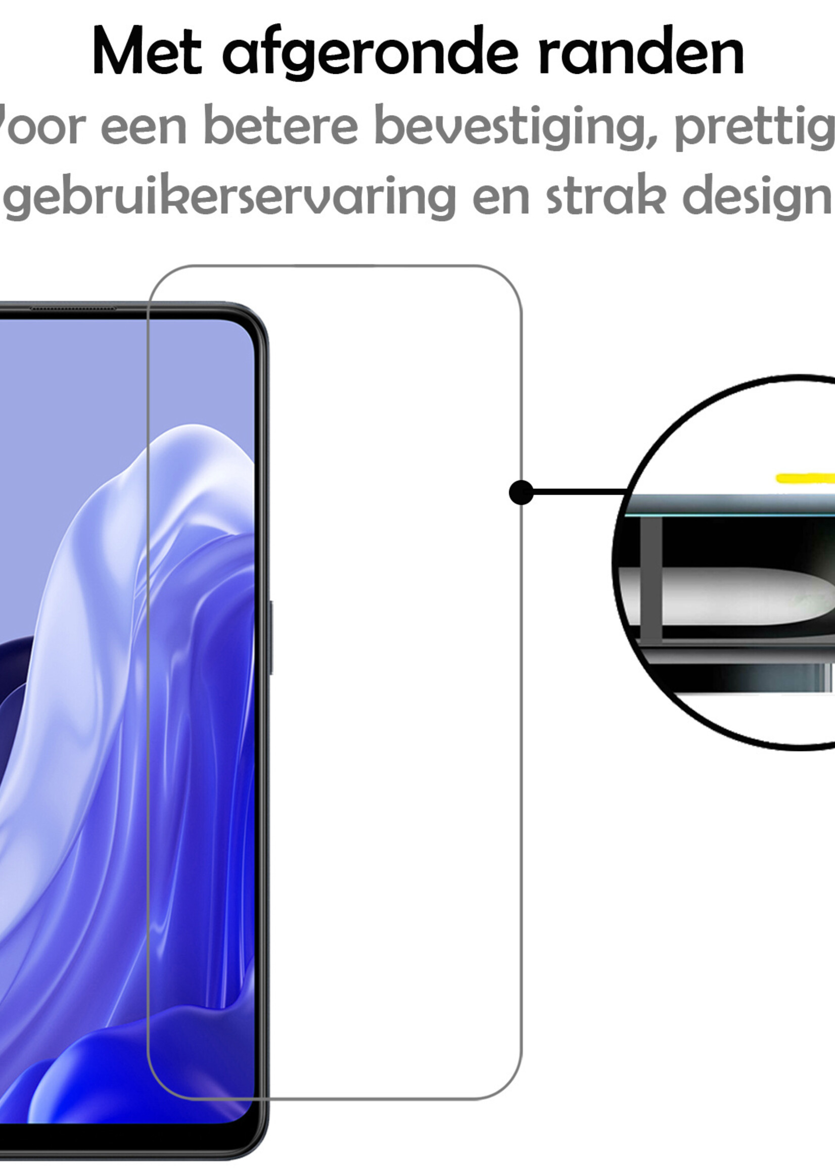 LUQ Screenprotector Geschikt voor OPPO Reno 7 Screenprotector Beschermglas Gehard Glas - Screenprotector Geschikt voor OPPO Reno 7 Screenprotector Glas