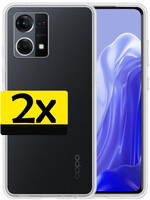 LUQ LUQ Oppo Reno7 Hoesje Siliconen - Transparant - 2 PACK