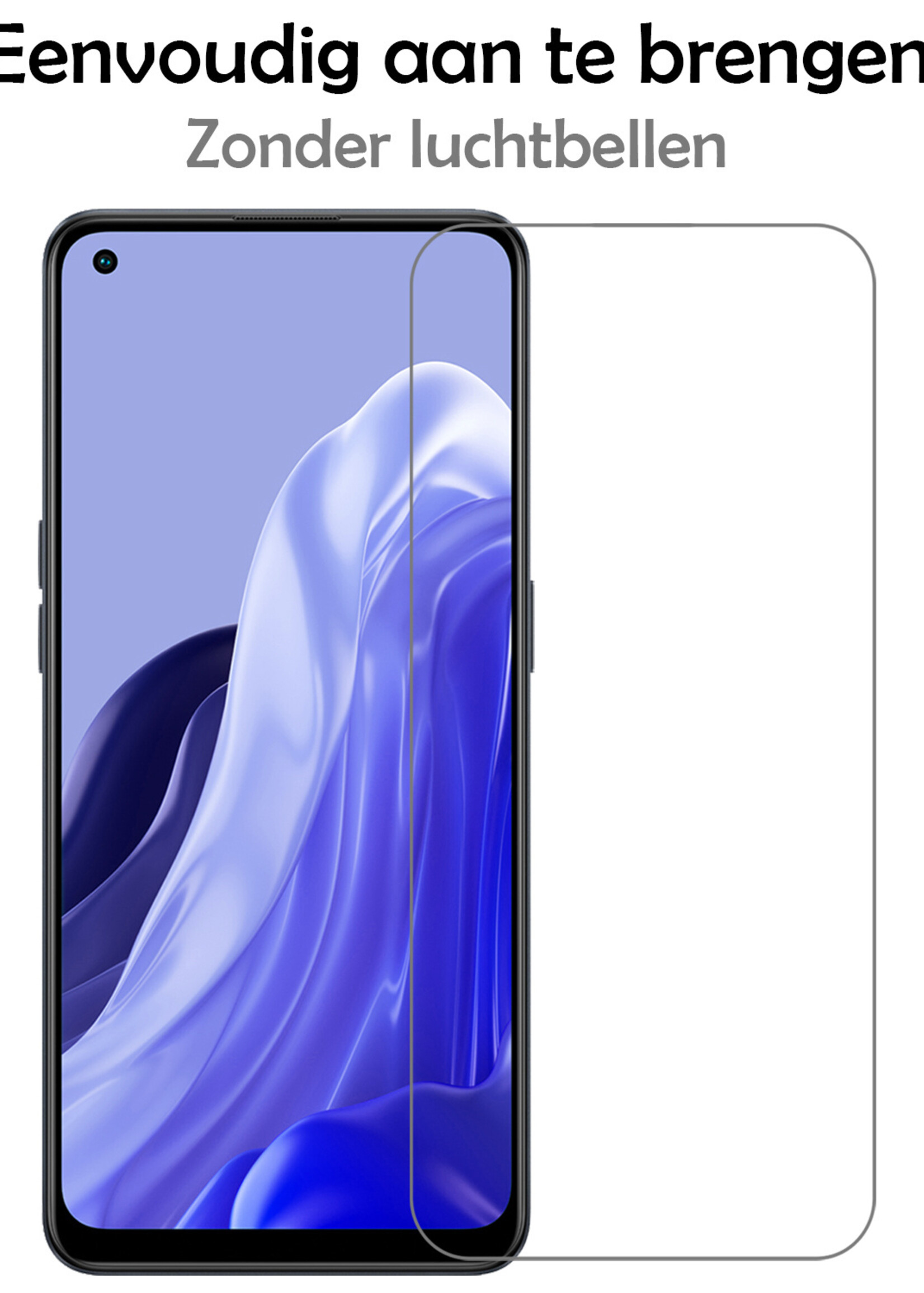 LUQ Hoesje Geschikt voor OPPO Reno 7 Hoesje Siliconen Case Met 2x Screenprotector - Hoes Geschikt voor OPPO Reno 7 Hoes Siliconen - Transparant