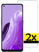 LUQ LUQ Oppo Reno8 Lite Screenprotector Glas - 2 PACK