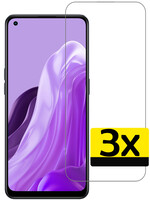 LUQ LUQ Oppo Reno8 Lite Screenprotector Glas - 3 PACK