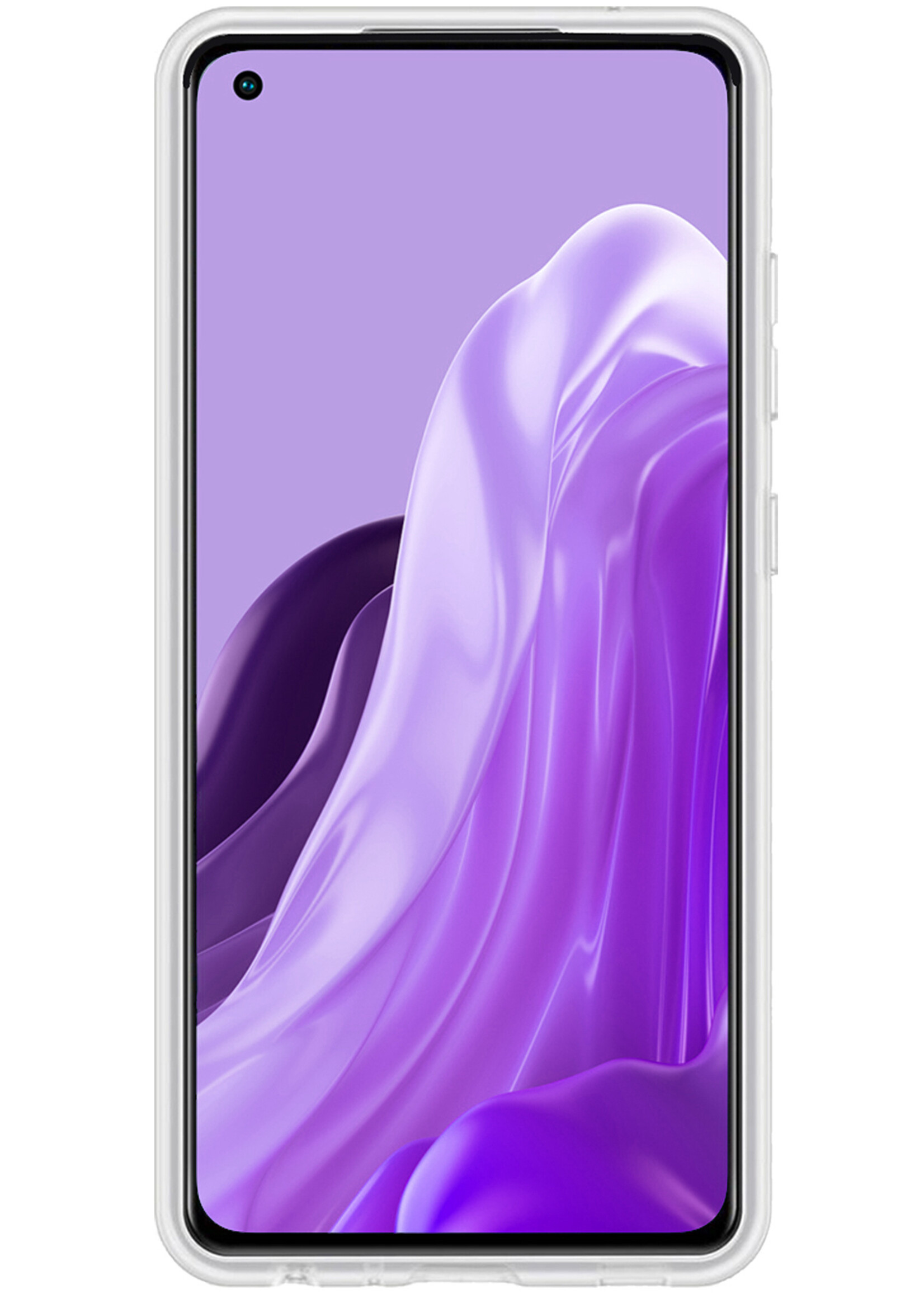 LUQ Hoesje Geschikt voor OPPO Reno 8 Lite Hoesje Siliconen Case - Hoes Geschikt voor OPPO Reno 8 Lite Hoes Siliconen - Transparant - 2 Stuks