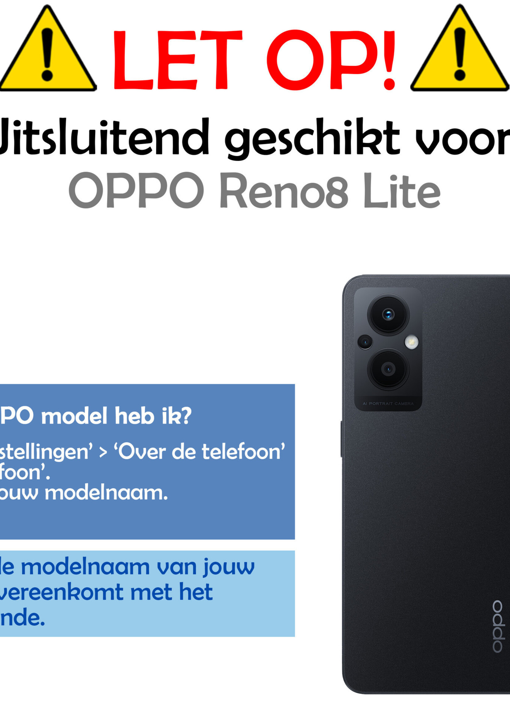 LUQ Hoesje Geschikt voor OPPO Reno 8 Lite Hoesje Shockproof Case Siliconen Met 2x Screenprotector - Hoes Geschikt voor OPPO Reno 8 Lite Hoes Cover Siliconen - Transparant