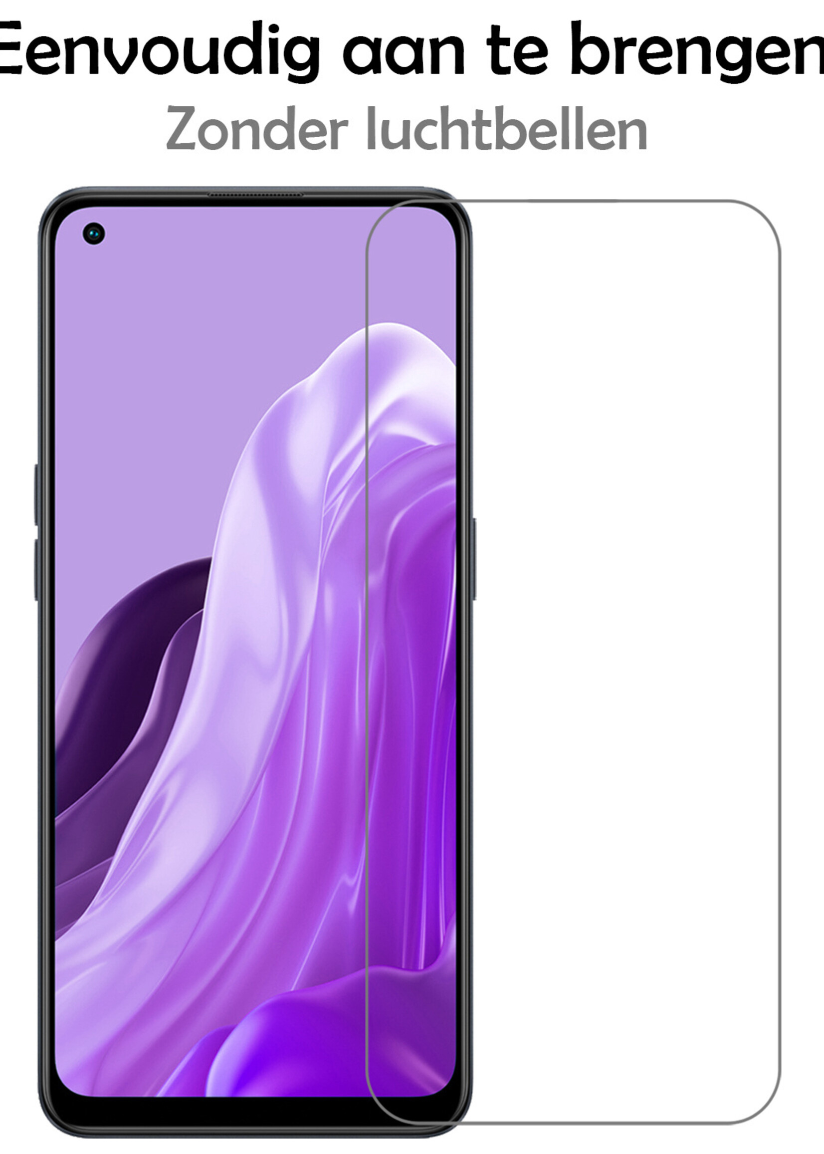 LUQ Hoesje Geschikt voor OPPO Reno 8 Lite Hoesje Shockproof Case Siliconen Met 2x Screenprotector - Hoes Geschikt voor OPPO Reno 8 Lite Hoes Cover Siliconen - Transparant