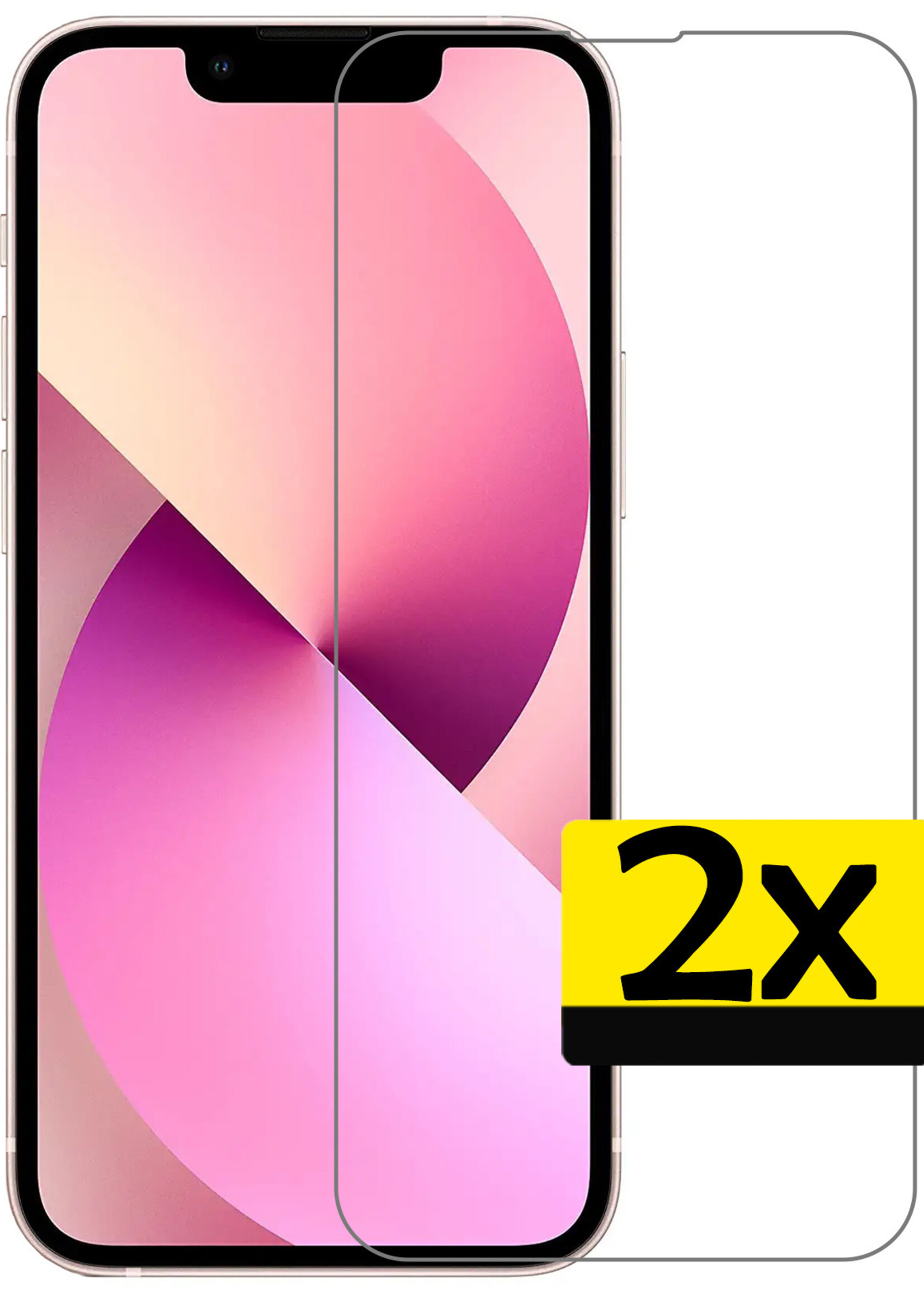 LUQ Screenprotector Geschikt voor iPhone 14 Plus Screenprotector Volledig - Screenprotector Geschikt voor iPhone 14 Plus Screenprotector Bescherm Glas - 2 Stuks