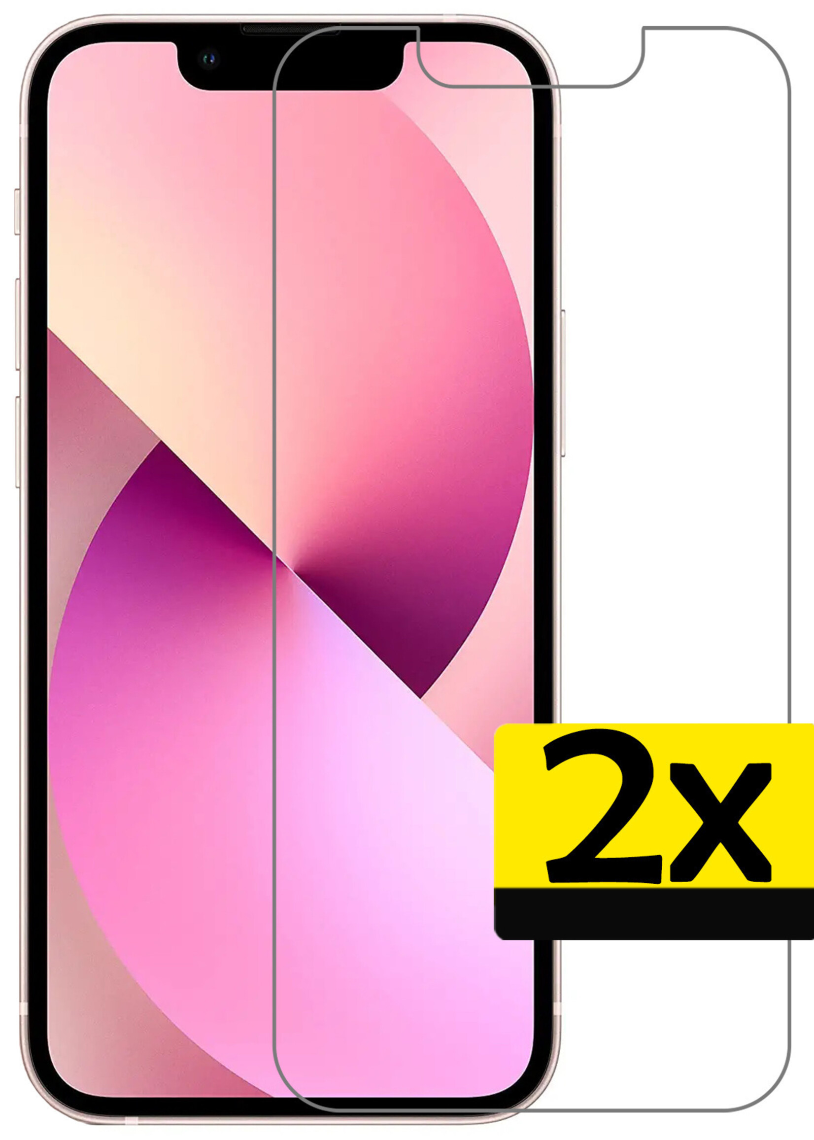 LUQ Screenprotector Geschikt voor iPhone 14 Screenprotector Beschermglas Gehard Glas - Screenprotector Geschikt voor iPhone 14 Screenprotector Glas - 2 Stuks