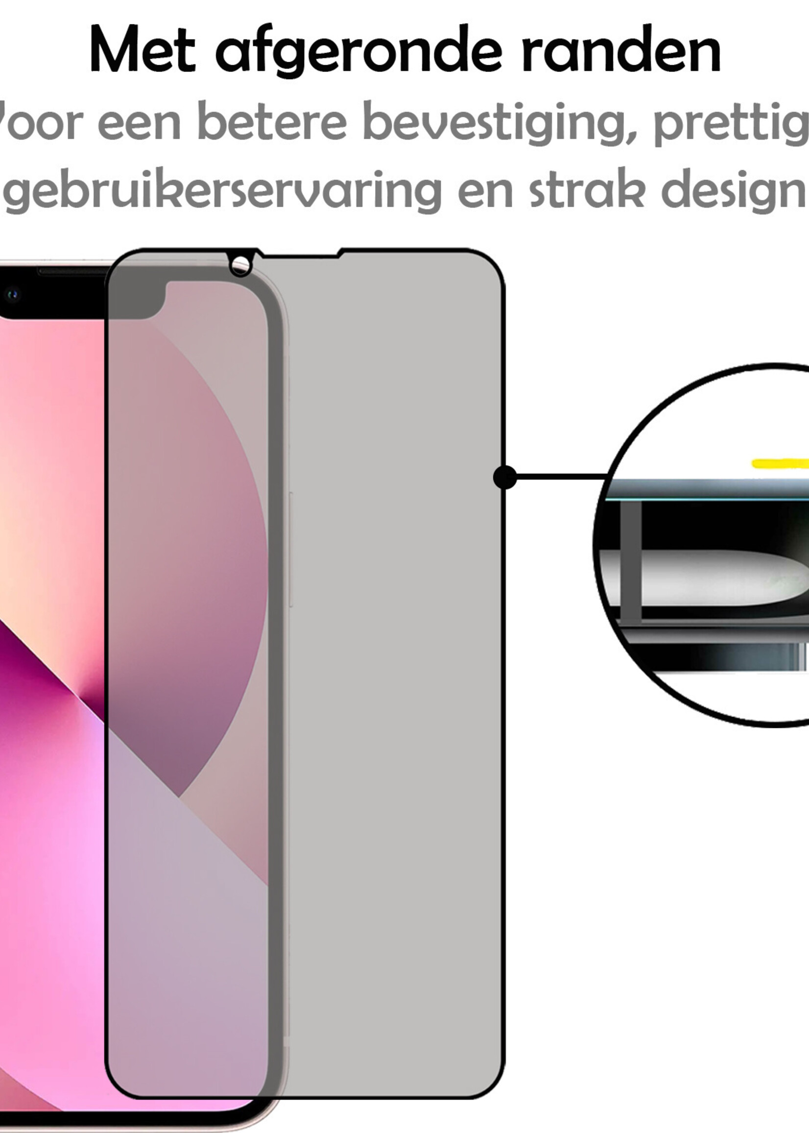 LUQ Screenprotector Geschikt voor iPhone 14 Pro Max Privacy Screenprotector Bescherm Glas - Privacy Screenprotector Geschikt voor iPhone 14 Pro Max Screenprotector Glas - 3 Stuks