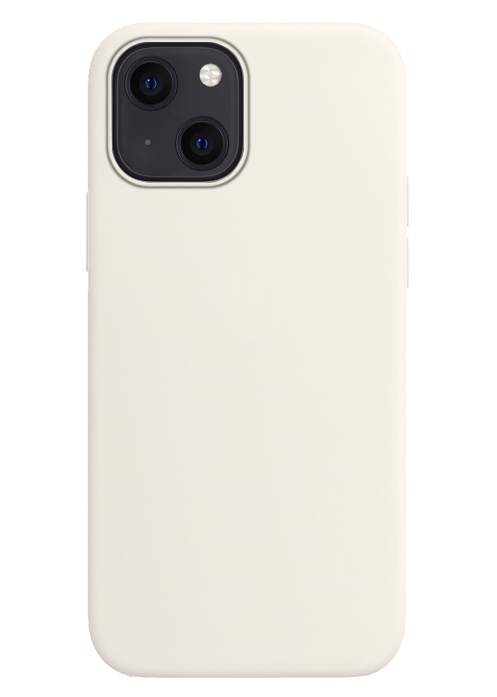Hoesje Geschikt voor iPhone 14 Plus Hoesje Siliconen Case - Hoes Geschikt voor iPhone 14 Plus Hoes Siliconen - Wit