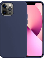 LUQ LUQ iPhone 14 Pro Hoesje Siliconen - Donkerblauw