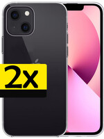 LUQ LUQ iPhone 14 Hoesje Siliconen - Transparant - 2 PACK