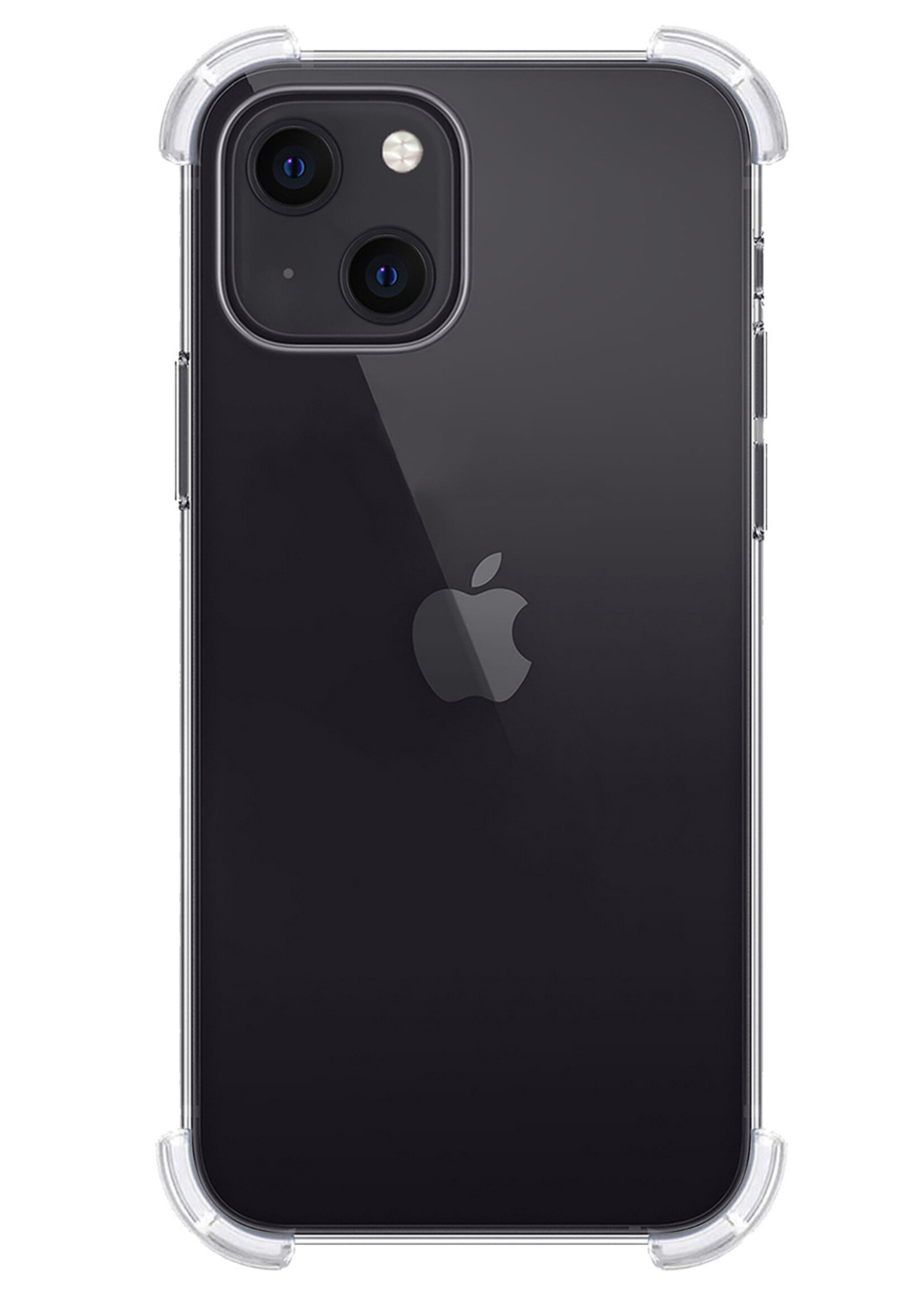 LUQ Hoesje Geschikt voor iPhone 14 Hoesje Shockproof Case Siliconen - Hoes Geschikt voor iPhone 14 Hoes Cover Siliconen - Transparant