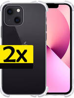 LUQ LUQ iPhone 14 Plus Hoesje Shockproof - Transparant - 2 PACK