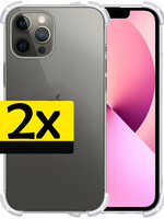 LUQ LUQ iPhone 14 Pro Max Hoesje Shockproof - Transparant - 2 PACK