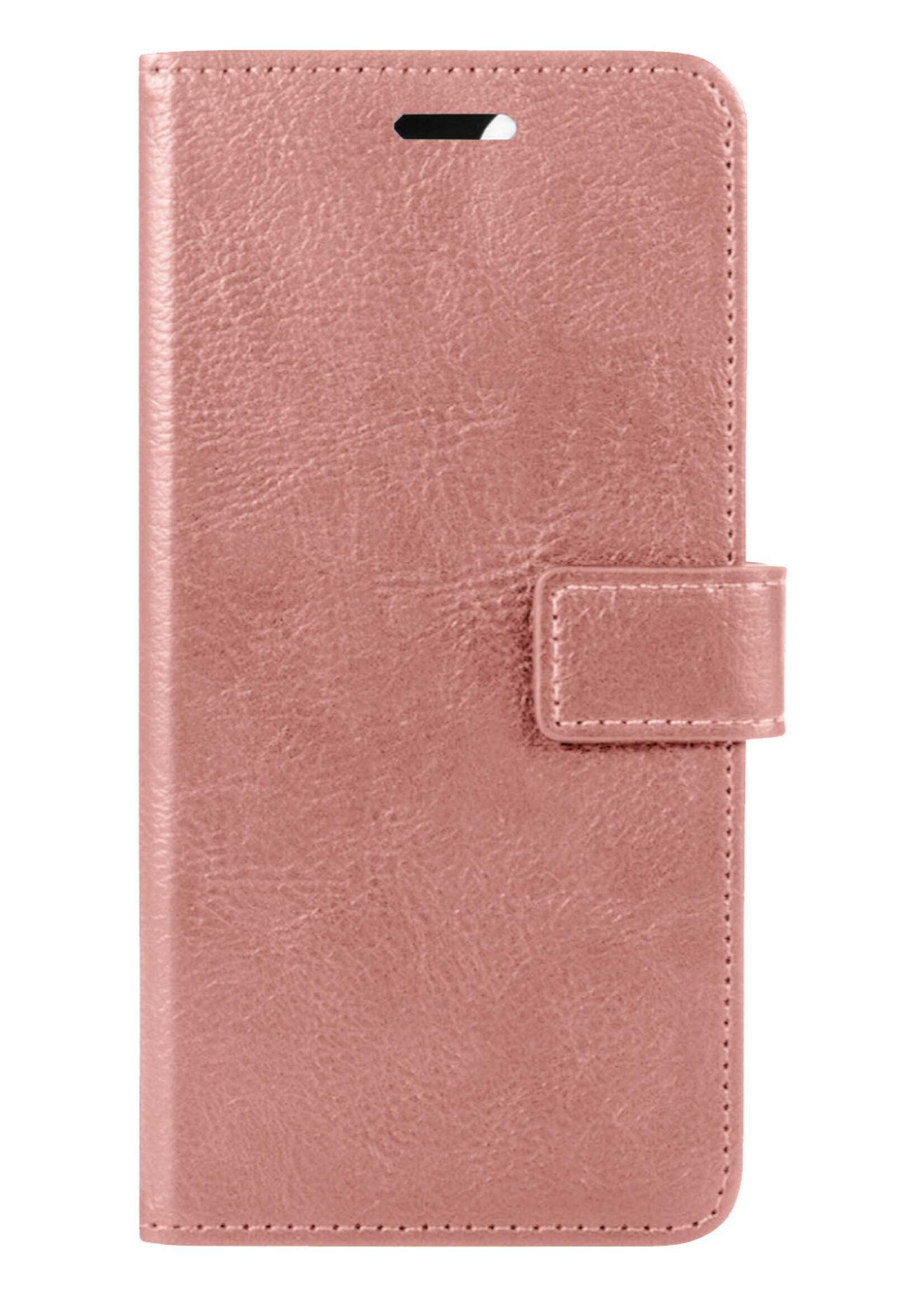 LUQ Hoesje Geschikt voor iPhone 14 Hoesje Book Case Hoes Wallet Cover - Hoes Geschikt voor iPhone 14 Hoesje Bookcase Hoes - Rosé goud