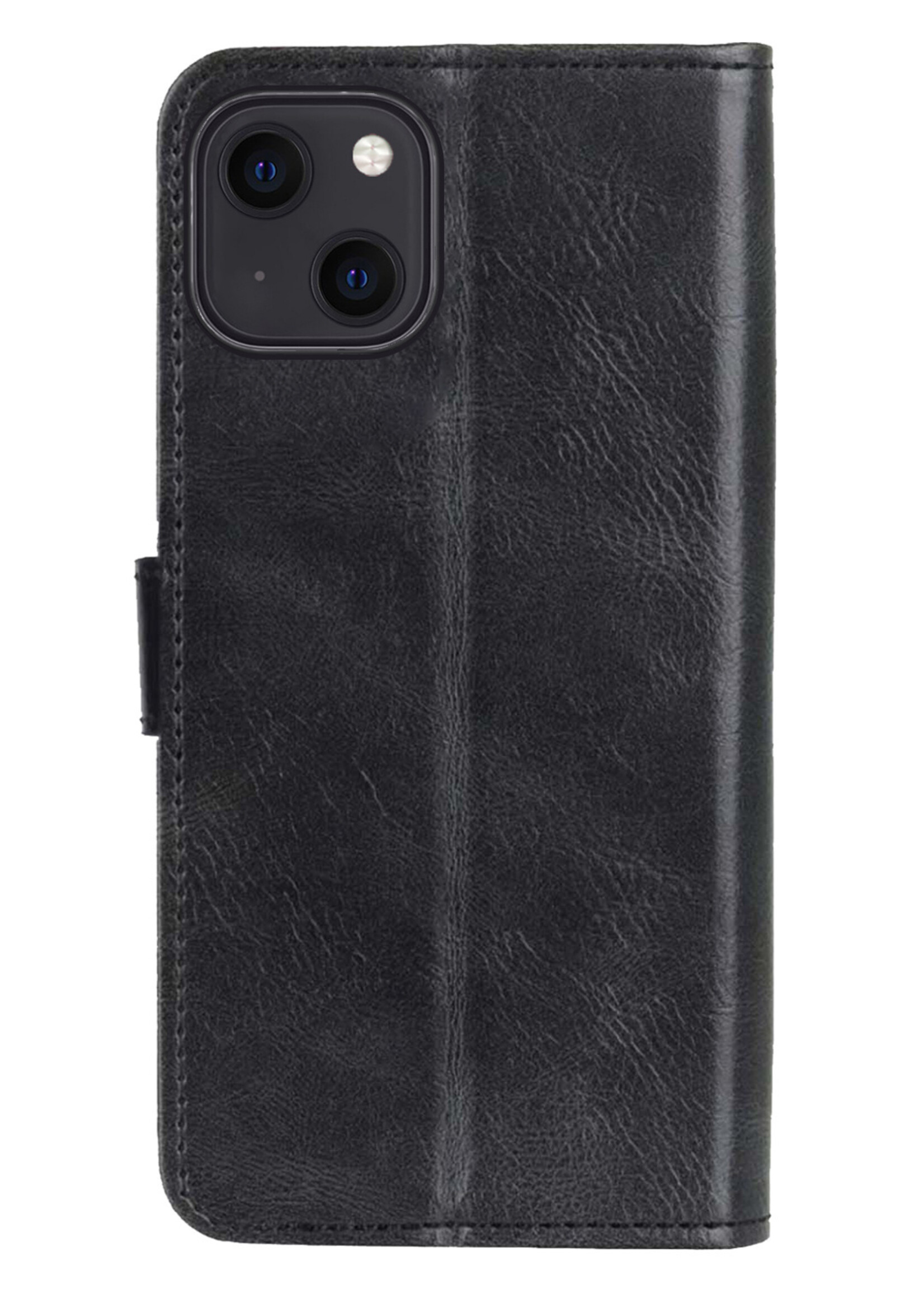 LUQ Hoesje Geschikt voor iPhone 14 Plus Hoesje Book Case Hoes Wallet Cover - Hoes Geschikt voor iPhone 14 Plus Hoesje Bookcase Hoes - Zwart