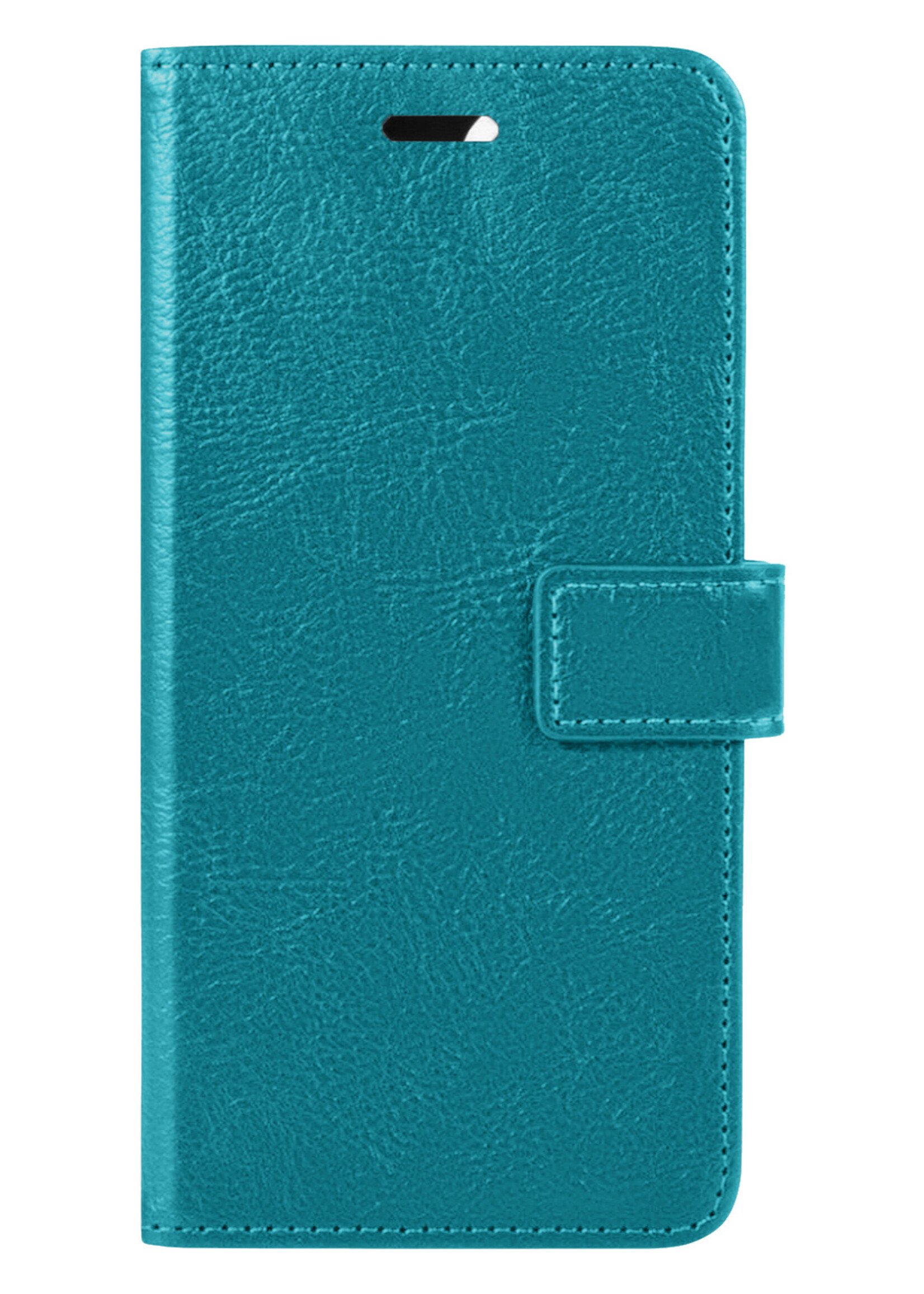 Hoesje Geschikt voor iPhone 14 Pro Hoesje Book Case Hoes Wallet Cover - Hoes Geschikt voor iPhone 14 Pro Hoesje Bookcase Hoes - Turquoise