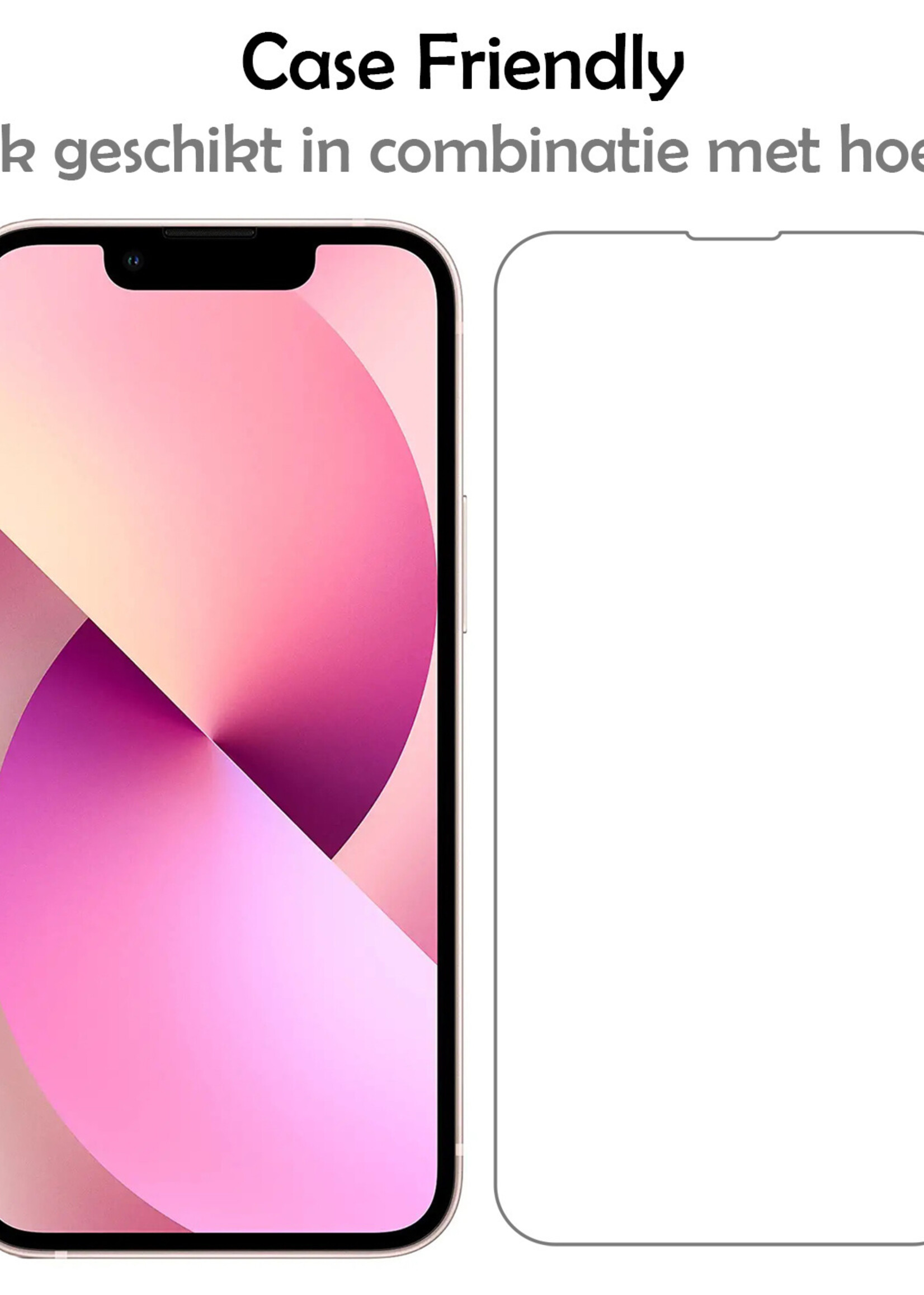 LUQ Hoesje Geschikt voor iPhone 14 Plus Hoesje Shockproof Case Siliconen Met 2x Screenprotector - Hoes Geschikt voor iPhone 14 Plus Hoes Cover Siliconen - Transparant