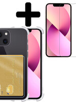 LUQ LUQ iPhone 14 Plus Hoesje Pashouder Met Screenprotector
