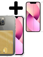 LUQ LUQ iPhone 14 Pro Hoesje Pashouder Met Screenprotector