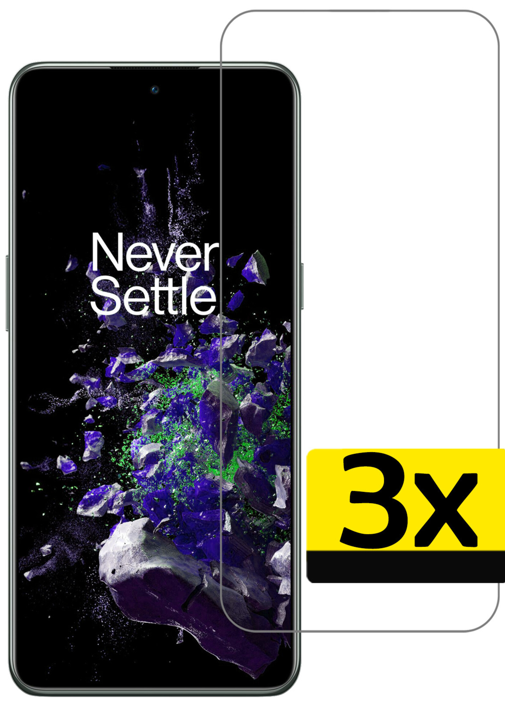 LUQ Screenprotector Geschikt voor OnePlus 10T Screenprotector Beschermglas Gehard Glas - Screenprotector Geschikt voor OnePlus 10T Screenprotector Glas - 3 Stuks