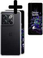 LUQ LUQ OnePlus 10T Hoesje Siliconen Met Screenprotector - Transparant