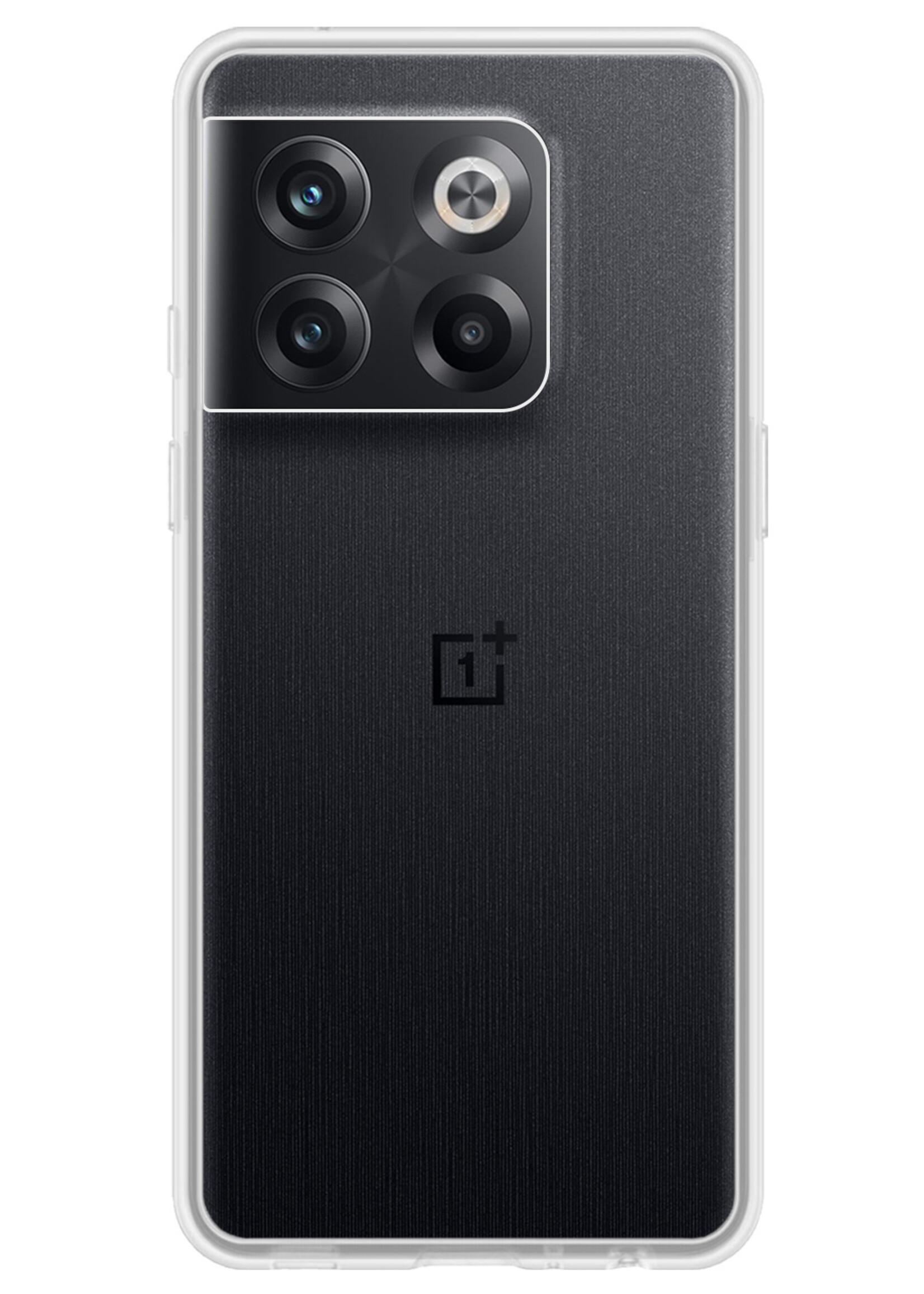 LUQ Hoesje Geschikt voor OnePlus 10T Hoesje Siliconen Case Met Screenprotector - Hoes Geschikt voor OnePlus 10T Hoes Siliconen - Transparant