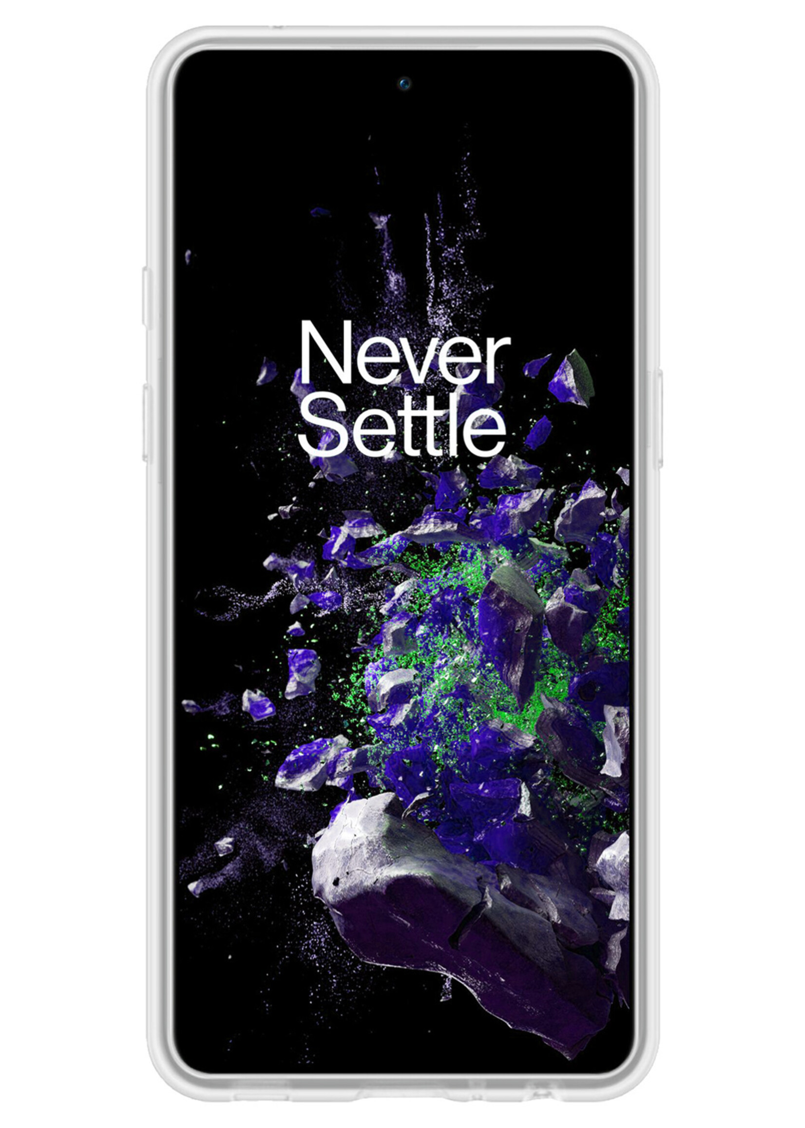 LUQ Hoesje Geschikt voor OnePlus 10T Hoesje Siliconen Case Met 2x Screenprotector - Hoes Geschikt voor OnePlus 10T Hoes Siliconen - Transparant