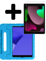 LUQ LUQ iPad 10.2 2020 Kinderhoes Met Screenprotector - Blauw