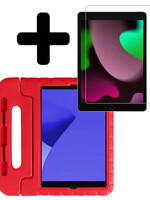 LUQ LUQ iPad 10.2 2020 Kinderhoes Met Screenprotector - Rood
