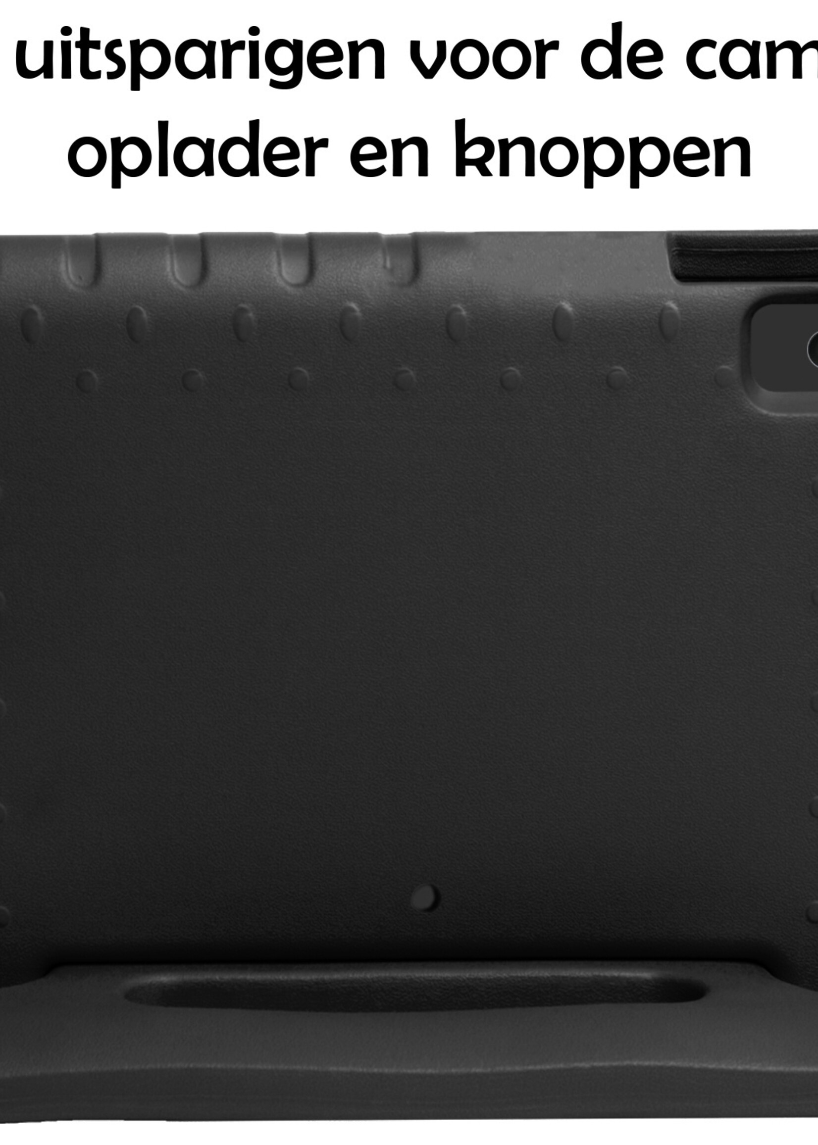 LUQ Hoes Geschikt voor iPad 10.2 2021 Hoes Kinder Hoesje Kids Case Kinderhoes Shockproof - Hoesje Geschikt voor iPad 9 Hoesje Kidscase - Zwart