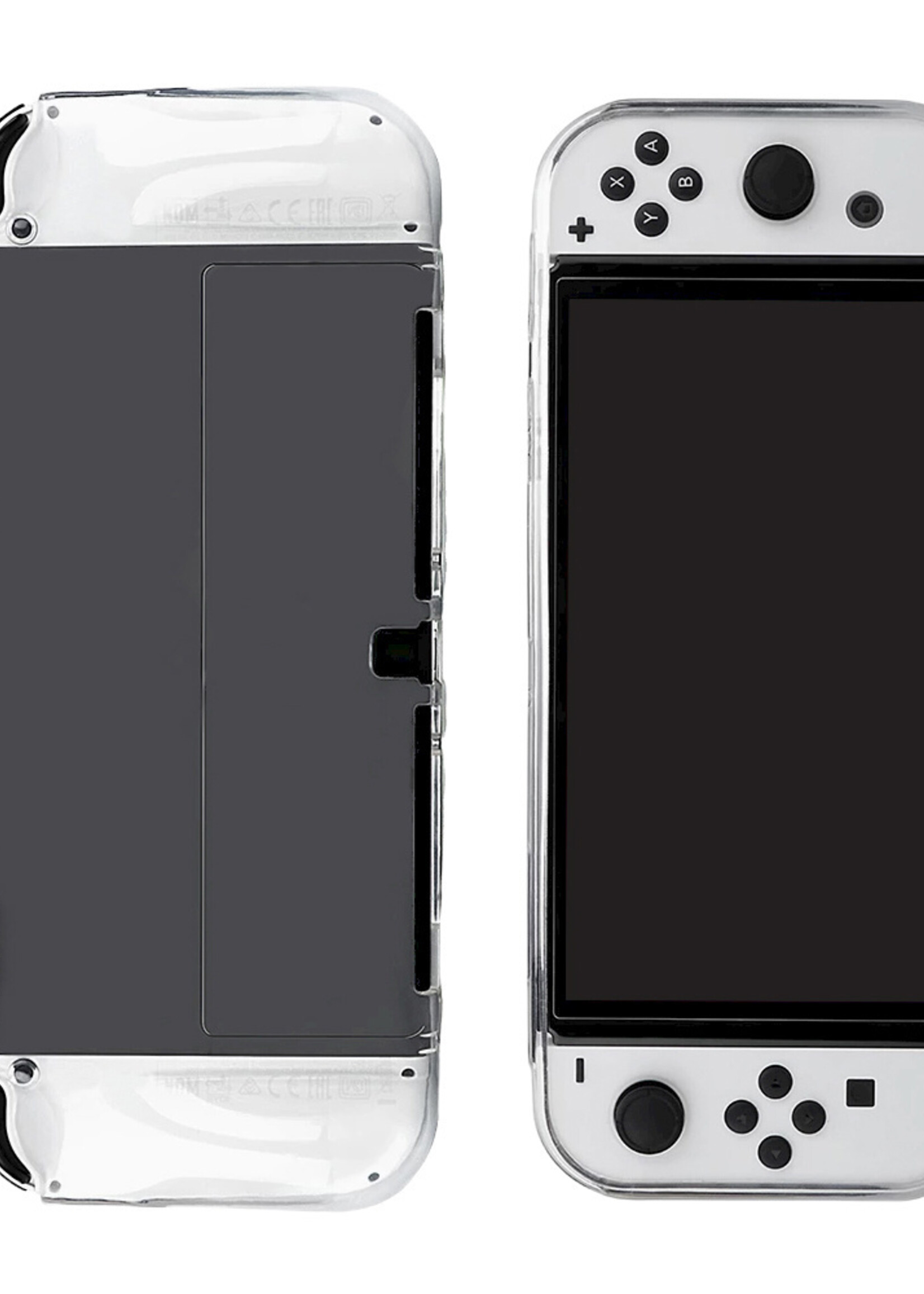 LUQ Hoes Geschikt voor Nintendo Switch OLED Case Hoesje Schokproof - Bescherm Hoes Geschikt voor Nintendo Switch OLED Hoes Hard Cover - Transparant