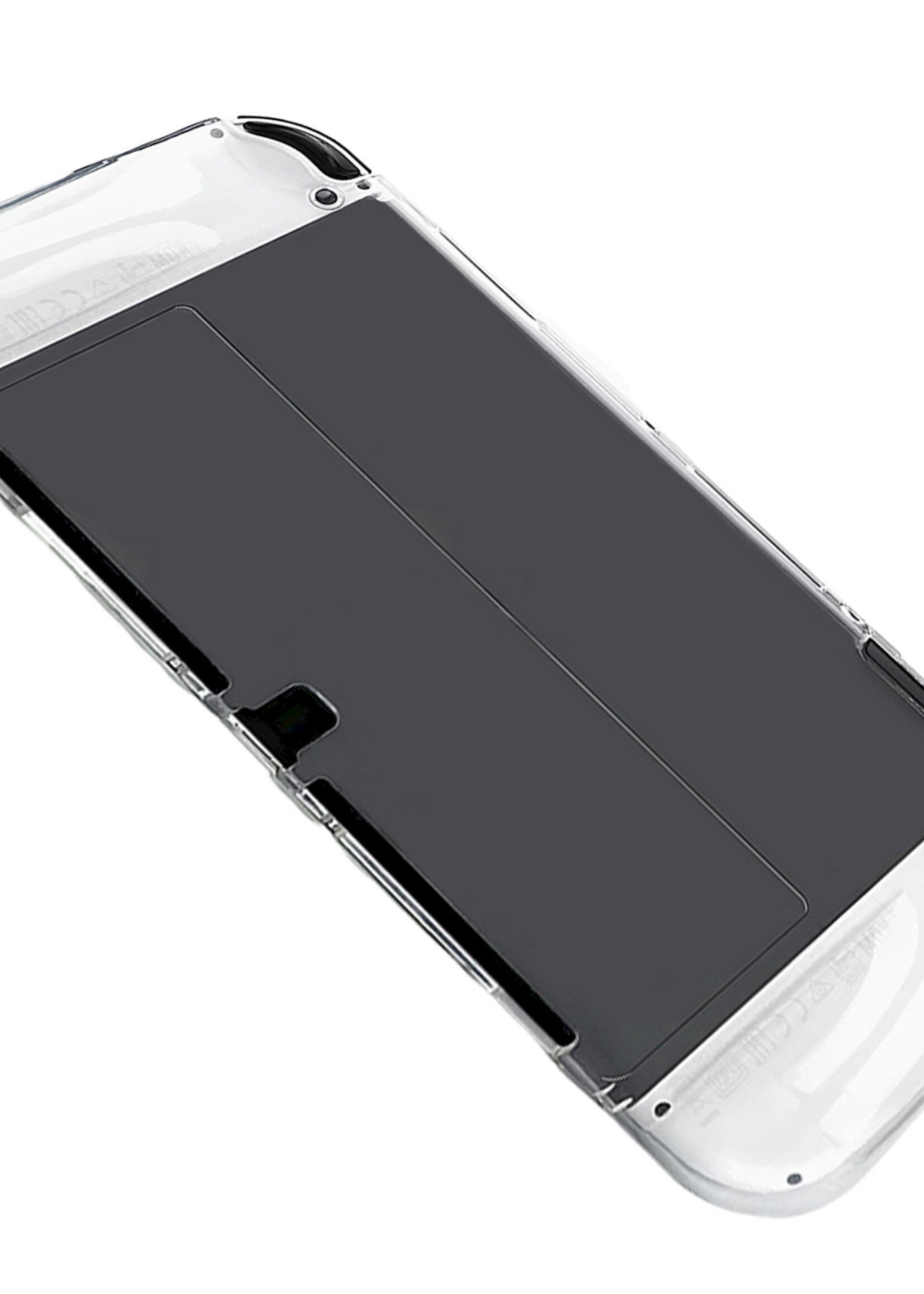 LUQ Hoes Geschikt voor Nintendo Switch OLED Case Hoesje Schokproof - Bescherm Hoes Geschikt voor Nintendo Switch OLED Hoes Hard Cover - Transparant