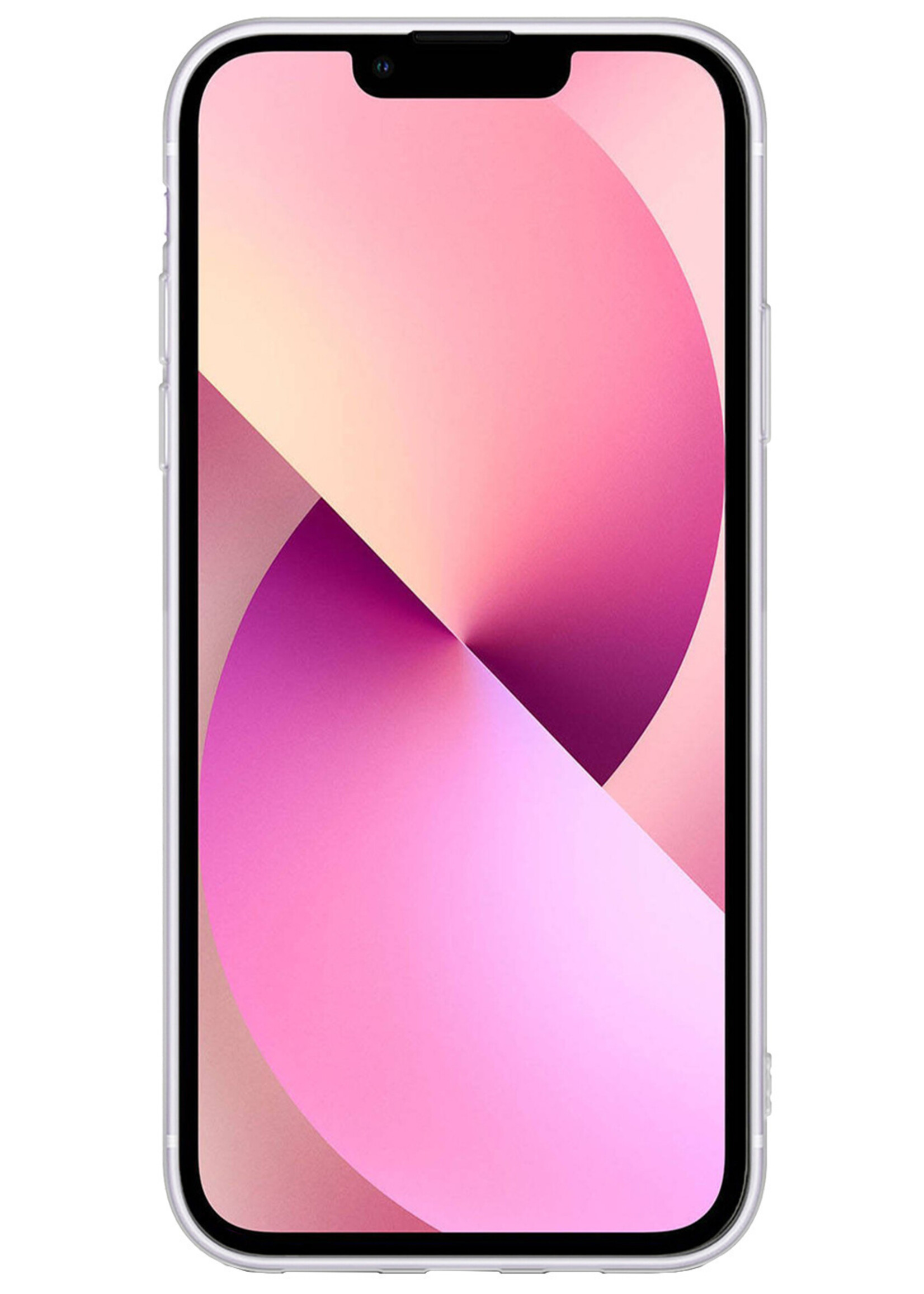 LUQ Hoesje Geschikt voor iPhone 14 Hoesje Siliconen Case Met Screenprotector - Hoes Geschikt voor iPhone 14 Hoes Siliconen - Transparant