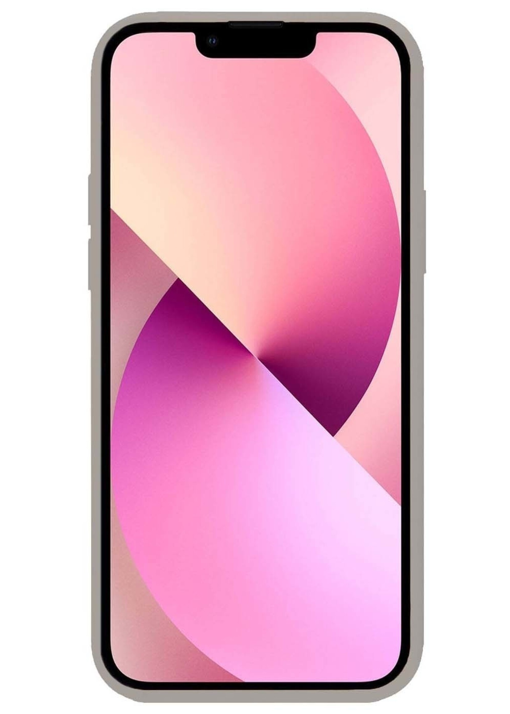LUQ Hoesje Geschikt voor iPhone 14 Plus Hoesje Siliconen Case Met Screenprotector - Hoes Geschikt voor iPhone 14 Plus Hoes Siliconen - Grijs