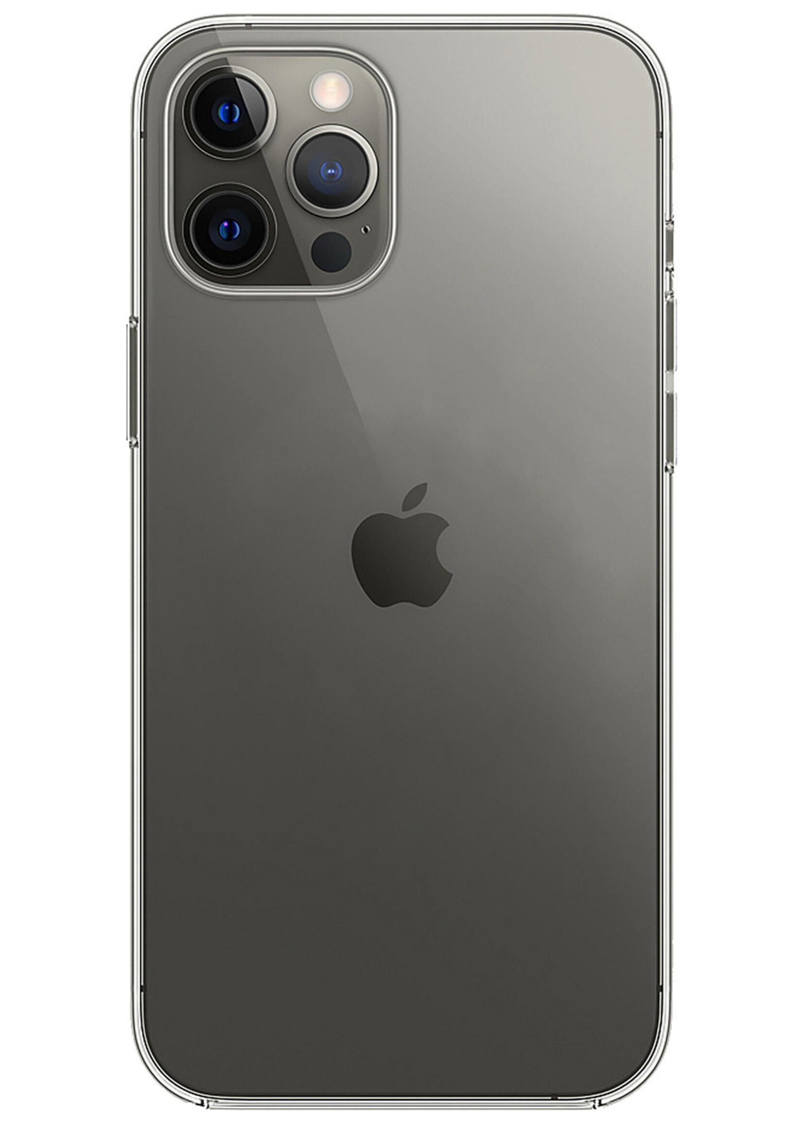 LUQ Hoesje Geschikt voor iPhone 14 Pro Hoesje Siliconen Case Met Screenprotector - Hoes Geschikt voor iPhone 14 Pro Hoes Siliconen - Transparant