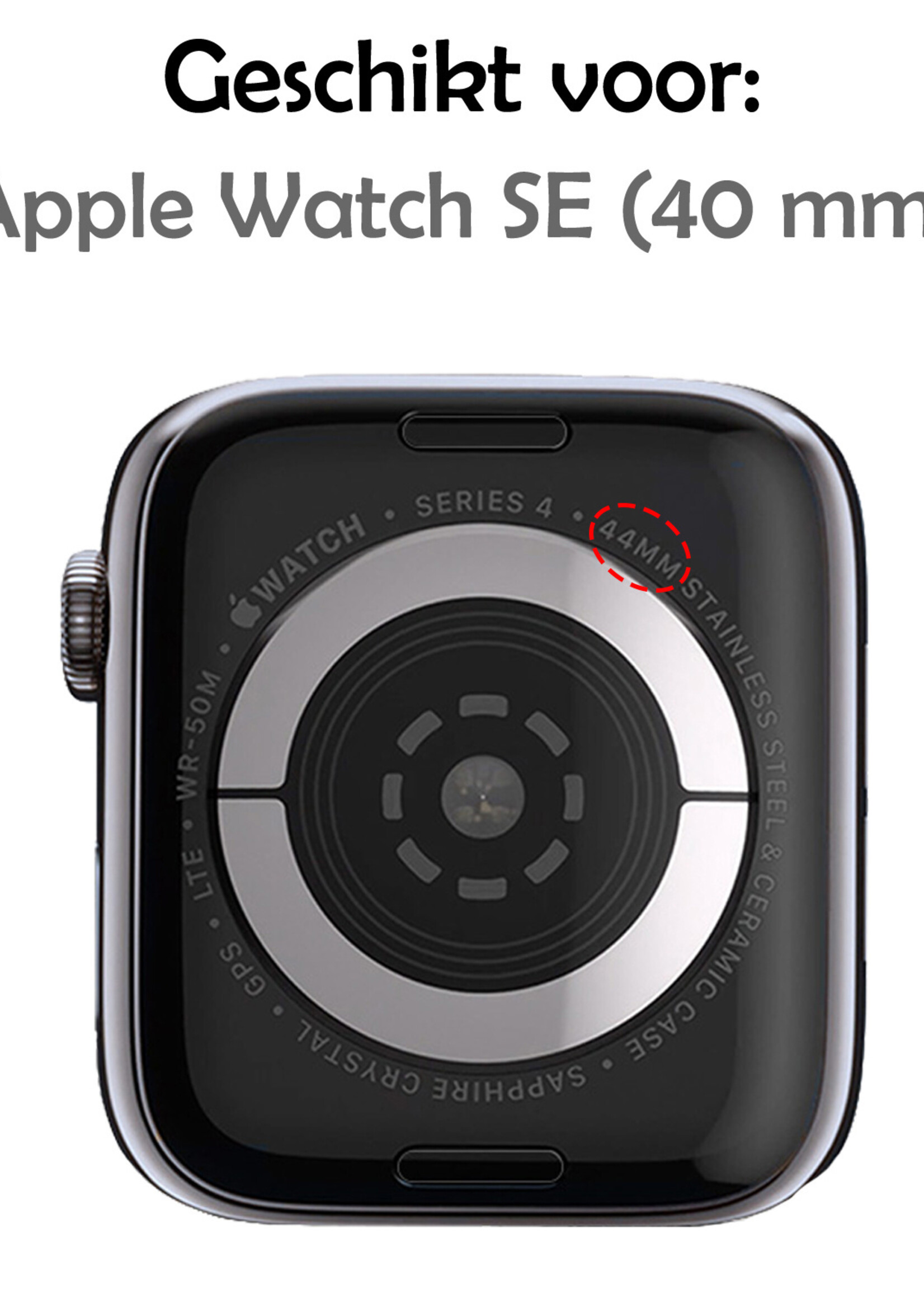 Geschikt Voor Apple Watch SE Bandje 40 mm - Bandje Geschikt Voor Apple Watch SE Milanees - Zilver X Rose Goud