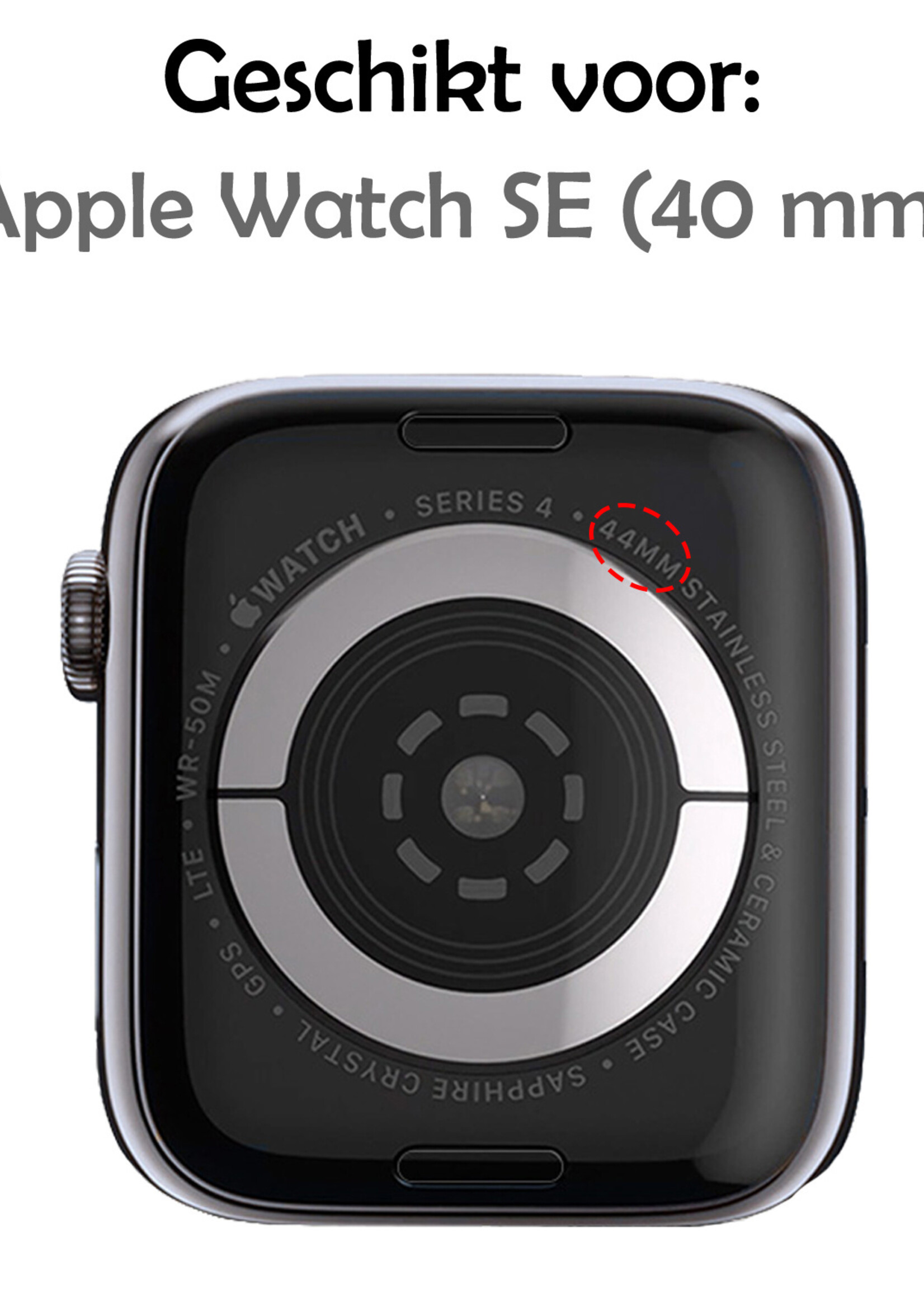 LUQ Geschikt Voor Apple Watch SE Bandje 40 mm - Bandje Geschikt Voor Apple Watch SE Milanees - Goud