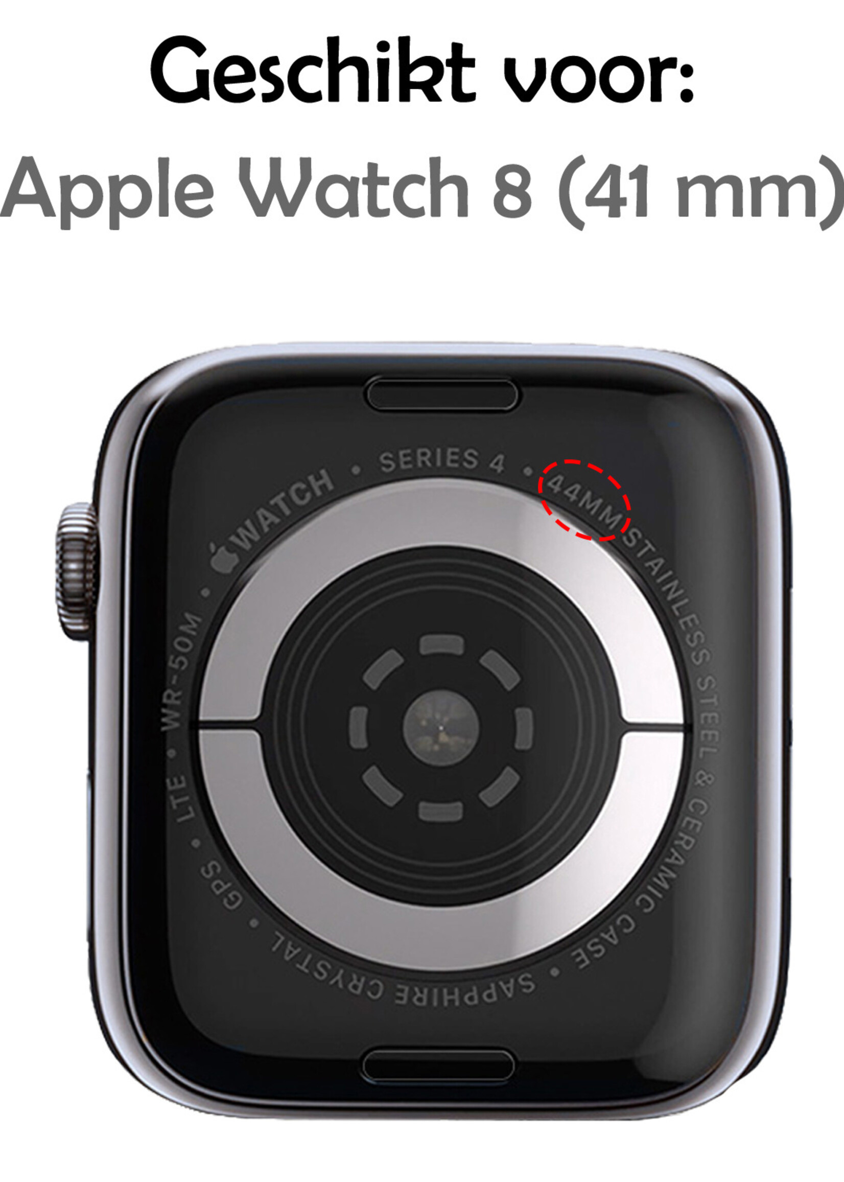 LUQ Geschikt Voor Apple Watch 8 Bandje 41 mm - Bandje Geschikt Voor Apple Watch 8 Milanees - Zilver X Rose Goud