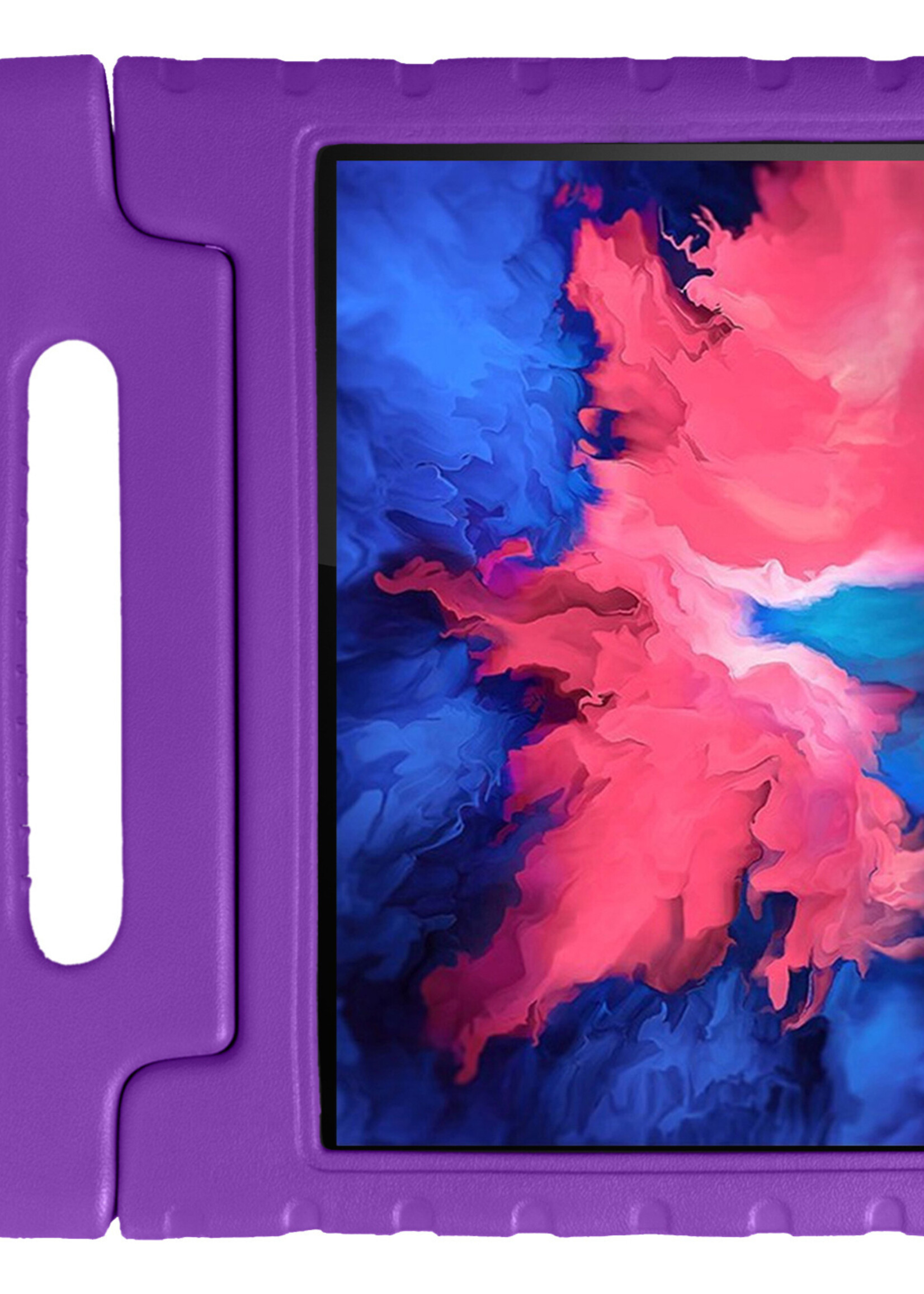 LUQ Hoes Geschikt voor Lenovo Tab P11 Plus Hoes Kinder Hoesje Kids Case Kinderhoes Shockproof - Hoesje Geschikt voor Lenovo Tab P11 Plus Hoesje Kidscase - Paars