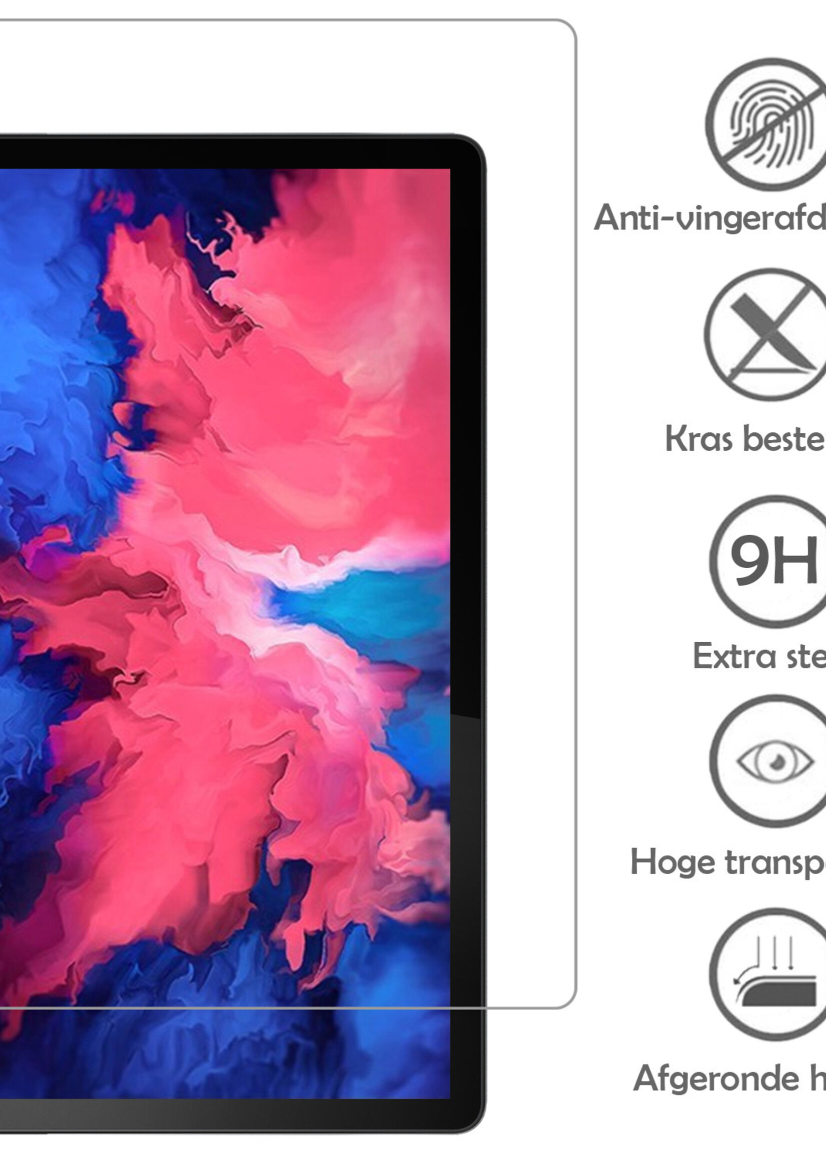 LUQ Hoes Geschikt voor Lenovo Tab P11 Plus Hoes Kinder Hoesje Kids Case Kinderhoes Shockproof Met Screenprotector - Hoesje Geschikt voor Lenovo Tab P11 Plus Hoesje Kidscase - Blauw