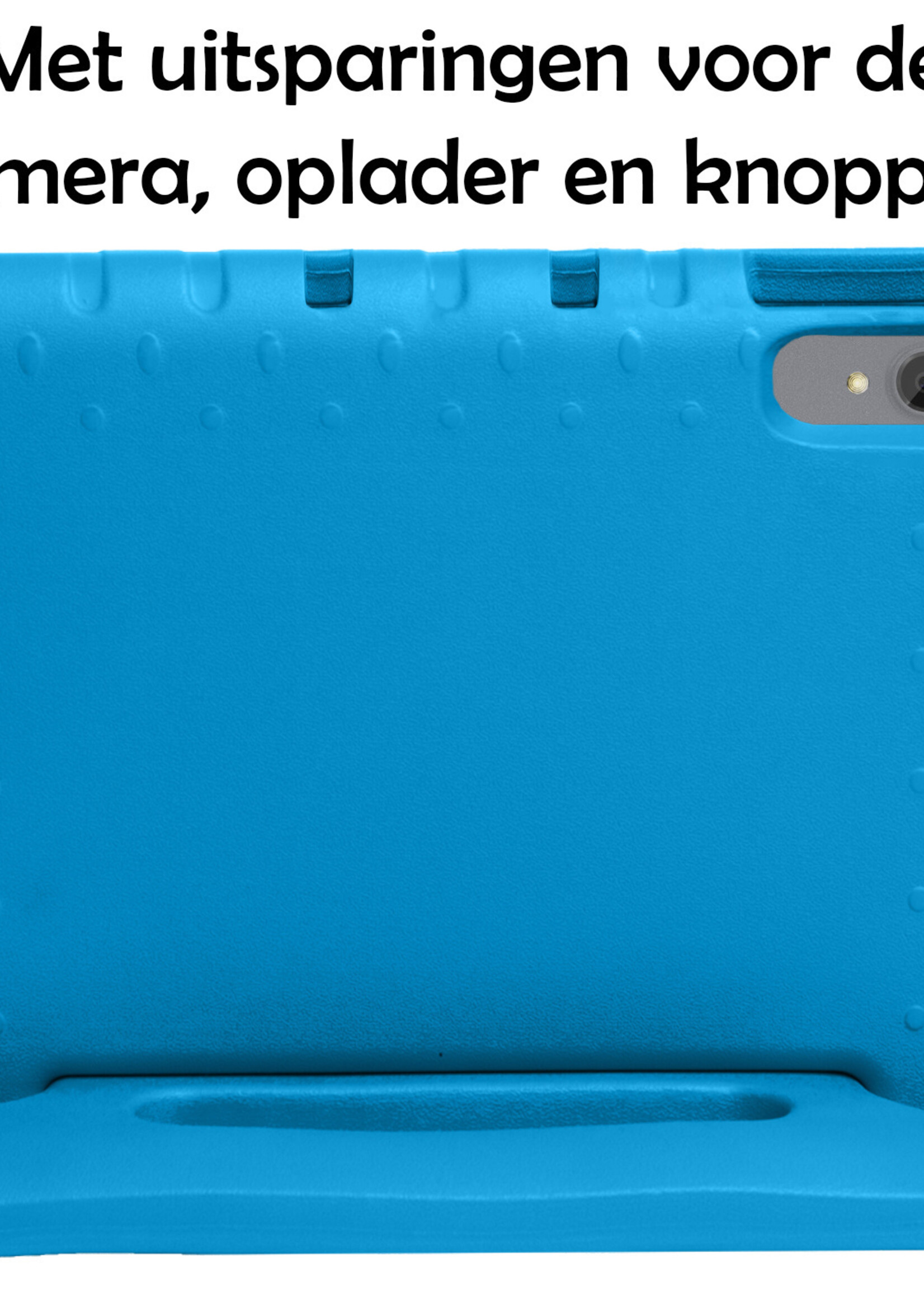 LUQ Hoes Geschikt voor Lenovo Tab P11 Plus Hoes Kinder Hoesje Kids Case Kinderhoes Shockproof Met Screenprotector - Hoesje Geschikt voor Lenovo Tab P11 Plus Hoesje Kidscase - Blauw