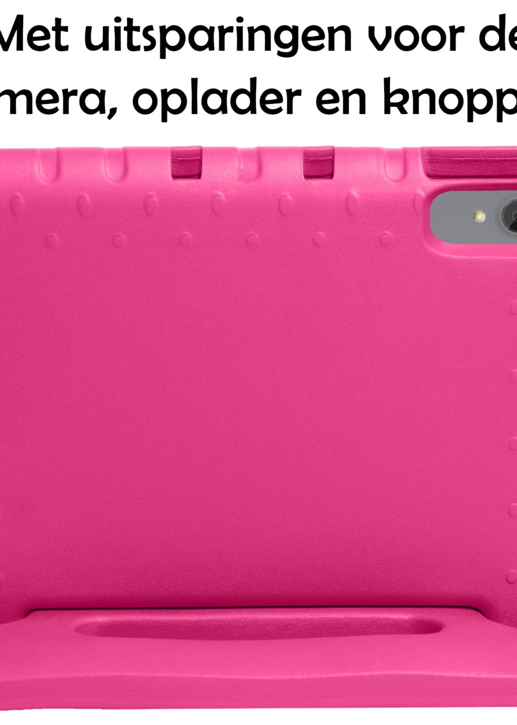 LUQ Hoes Geschikt voor Lenovo Tab P11 Plus Hoes Kinder Hoesje Kids Case Kinderhoes Shockproof Met Screenprotector - Hoesje Geschikt voor Lenovo Tab P11 Plus Hoesje Kidscase - Roze